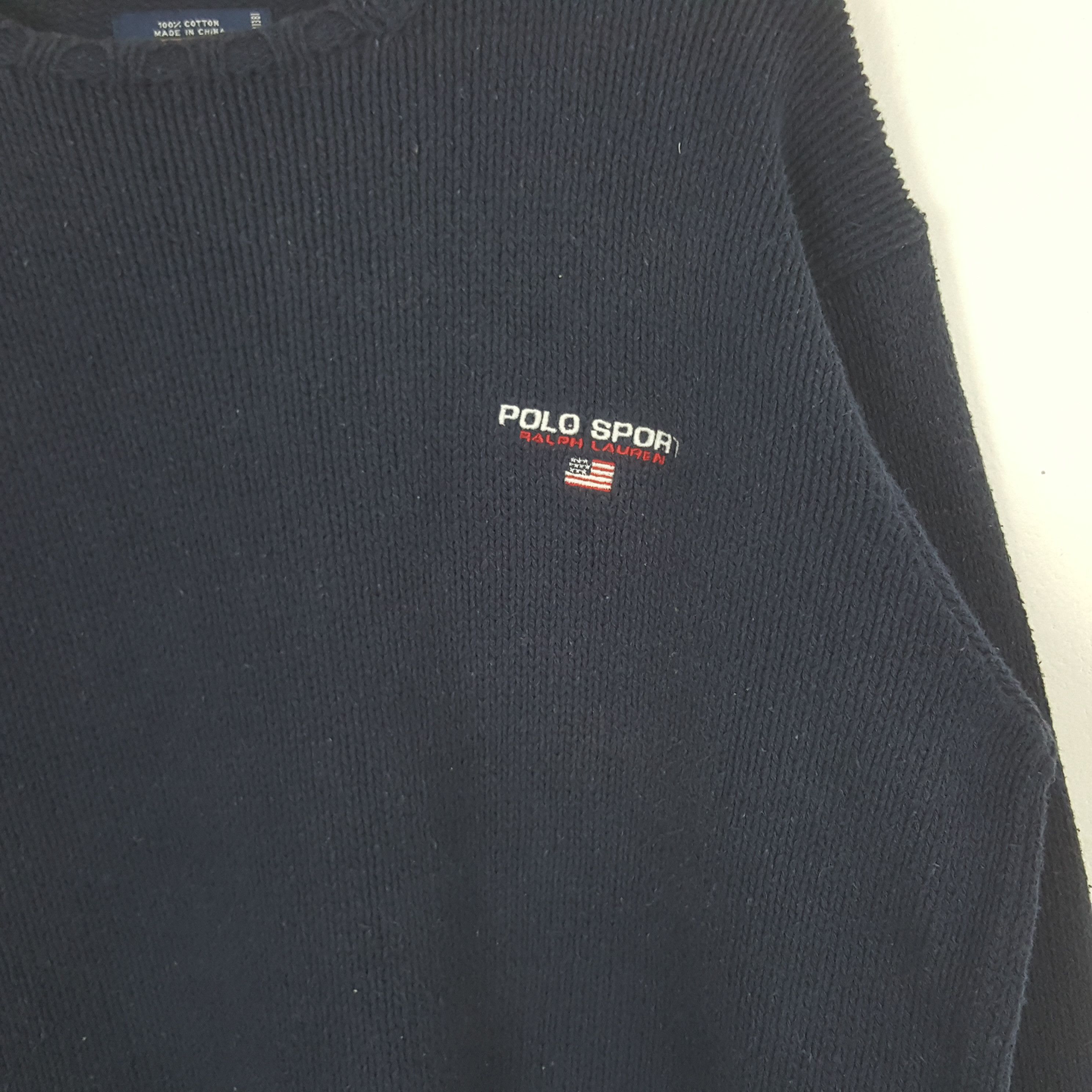 Polo Ralph Lauren × Vintage Vintage Polo Sport by Ralph Lauren Knitwear Sweatshirt Size US L / EU 52-54 / 3 - 2 Thumbnail