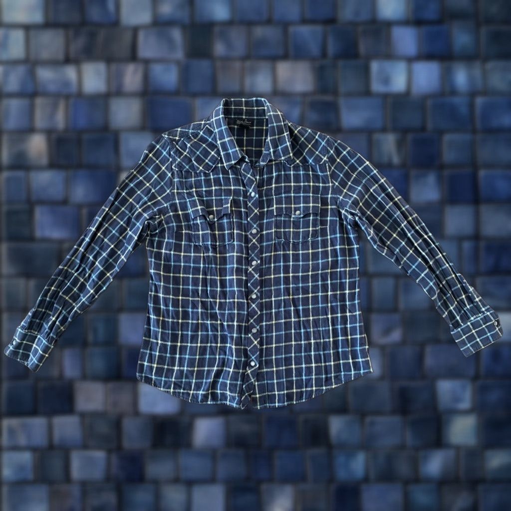 Lucky Brand Lucky Brand Shirt Men’s L Windowpane Plaid Pearl Snap Western Long Sleeve Multicolor Cotton Flannel Button-Up Cowboy Outdoor 70s? Size US L / EU 52-54 / 3 - 1 Thumbnail