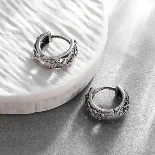 Designer × Jewelry Retro Dragon Pattern Earrings (1pairs） Size ONE SIZE - 4 Thumbnail