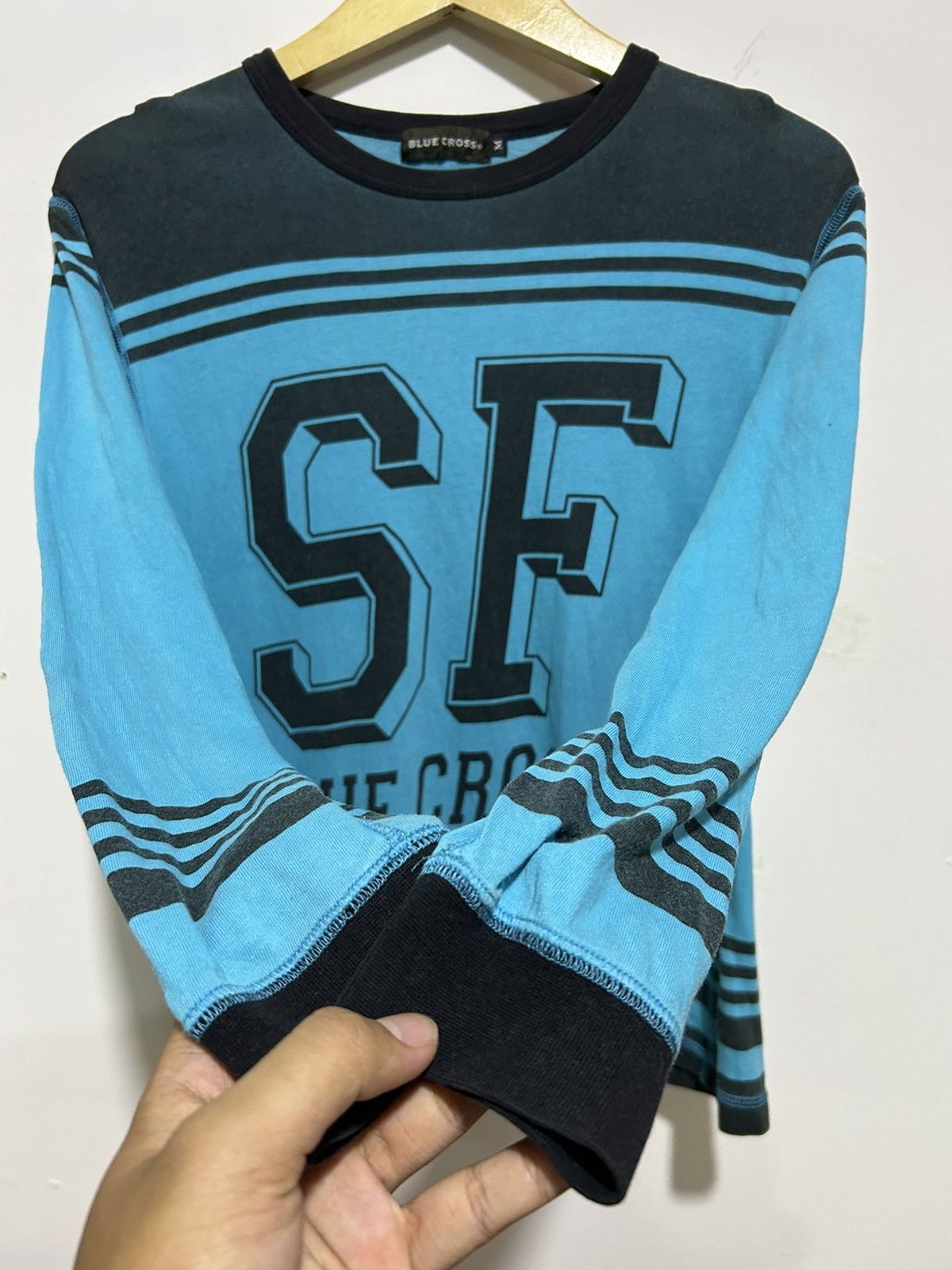 Beauty Beast × Japanese Brand Japanese Blue Cross Long Sleeve Size US M / EU 48-50 / 2 - 2 Thumbnail