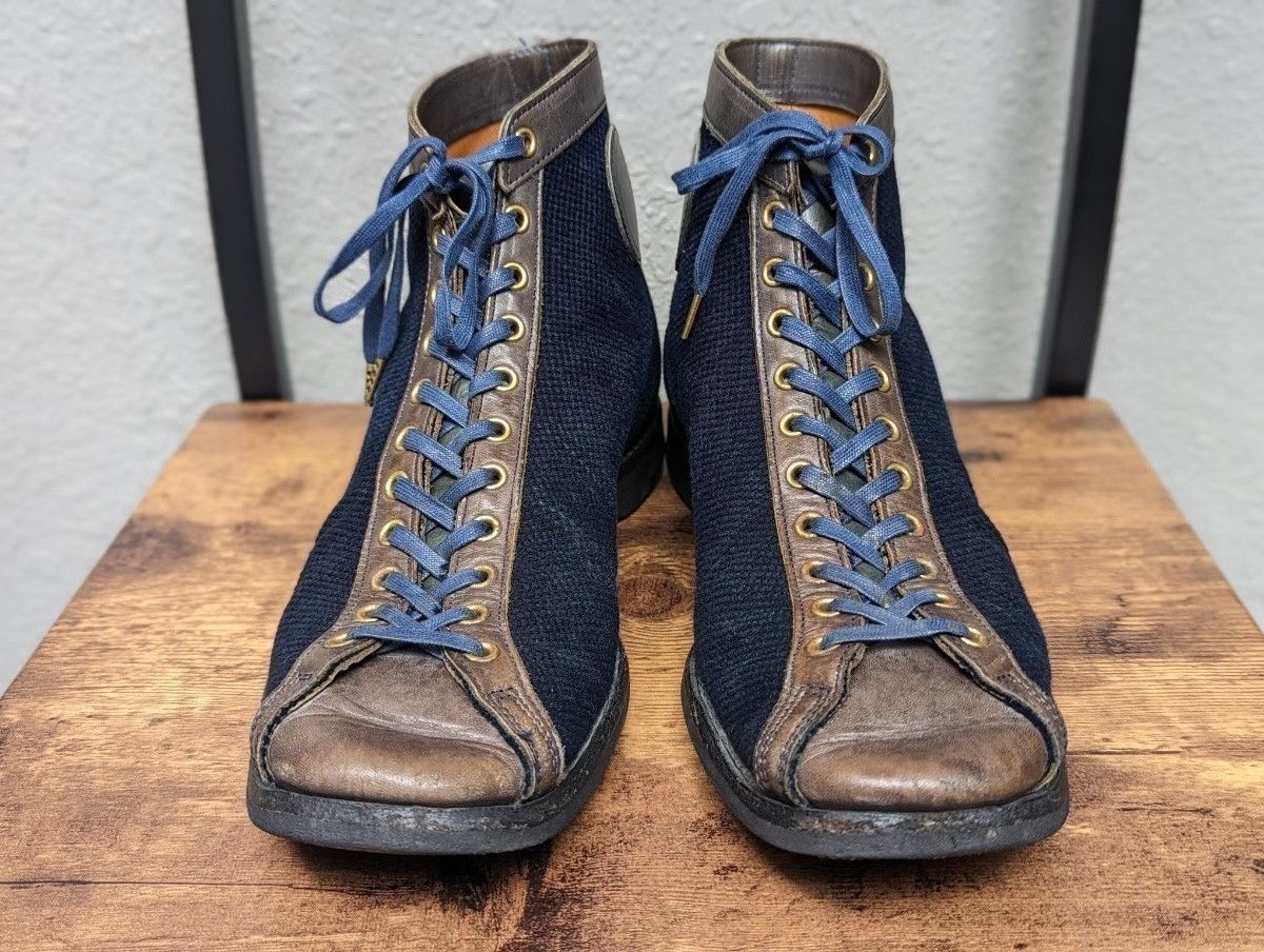 Clinch Boots CLINCH x NITEKLUB Indigo Sashiko Boxing Boots Size US 9.5 / EU 42-43 - 2 Thumbnail