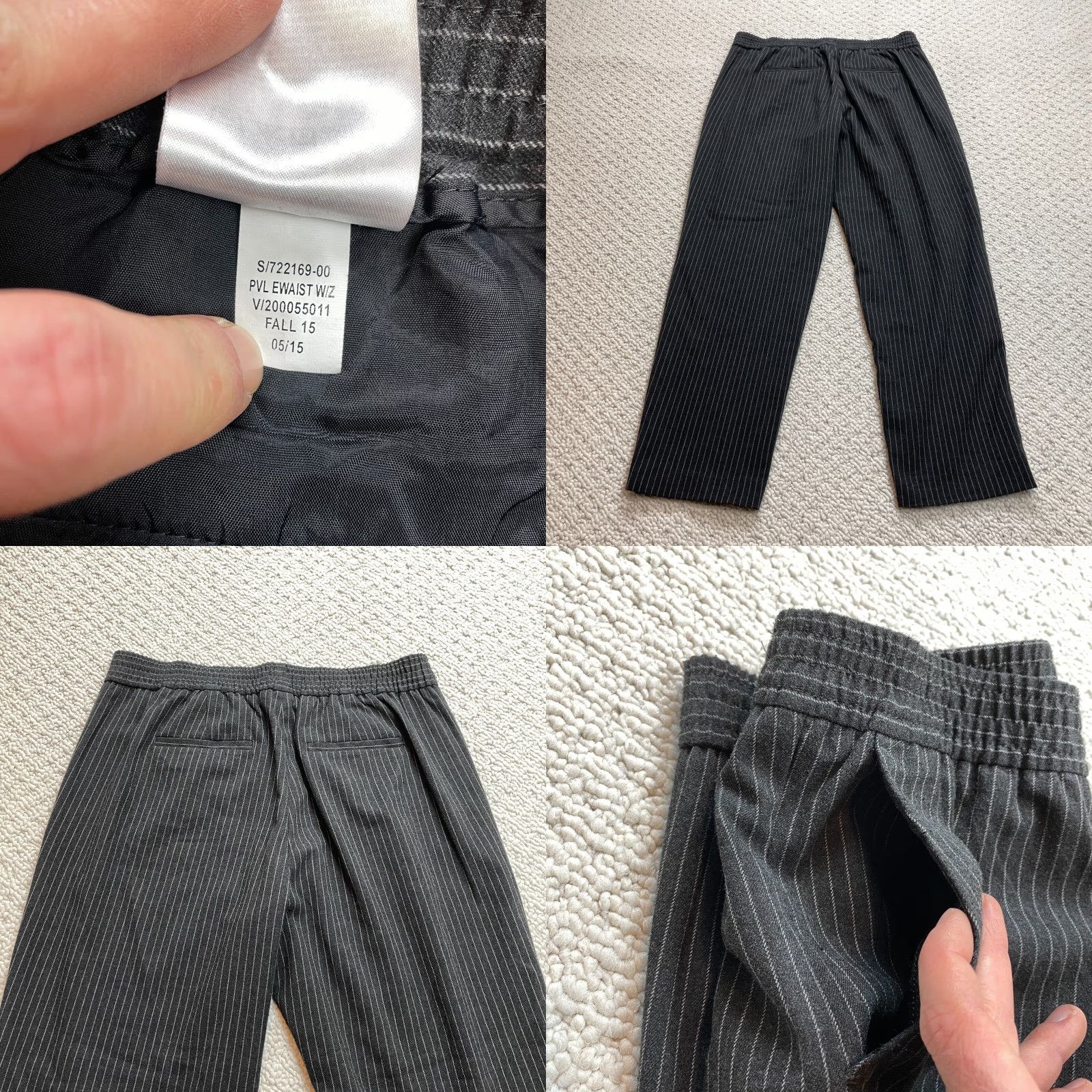 Banana Republic VINTAGE Banana Republic Pants Womens 12 Gray Striped Soft Elastic Waist Pockets 33x27.5 Size 34" / US 12 / IT 48 - 8 Thumbnail