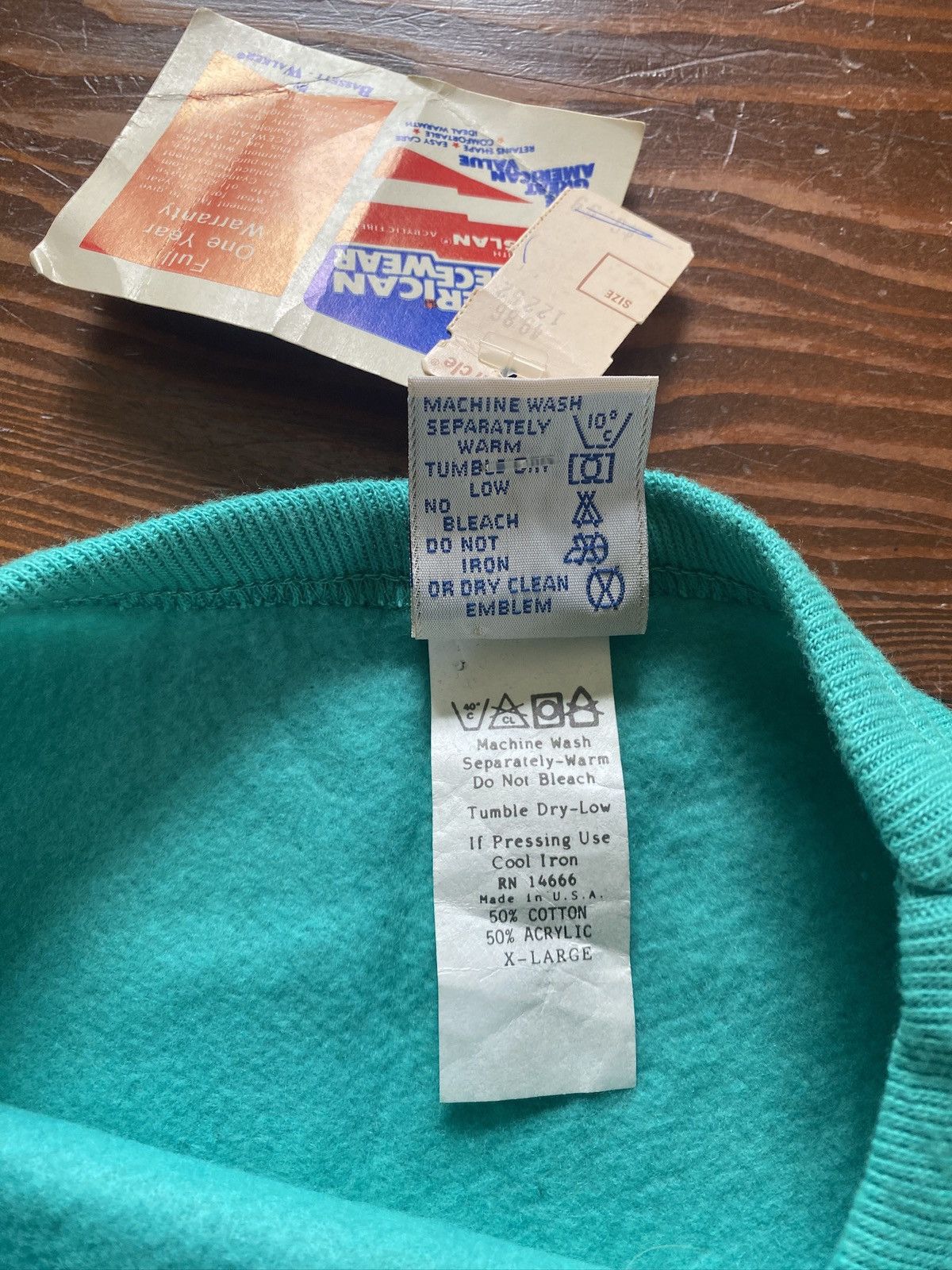 Vintage Vintage NWT 80’s Teal Pullover Crewneck Sweatshirt Vest New Size US L / EU 52-54 / 3 - 5 Thumbnail