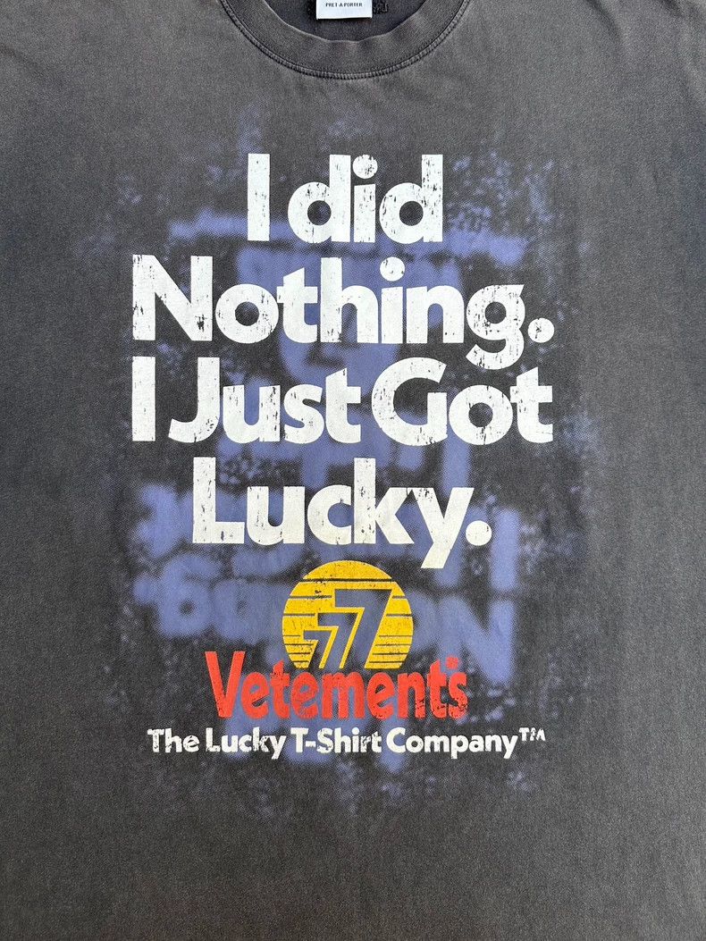 Vetements Vetements 22AW Lucky Printed Washed Distressed T-Shirt Size US S / EU 44-46 / 1 - 2 Thumbnail