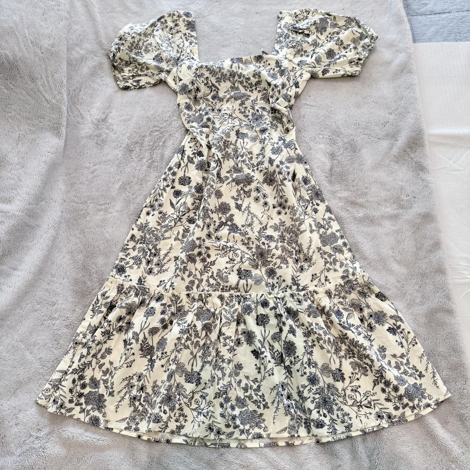 Other Floral Open Back Dress Size M / US 6-8 / IT 42-44 - 3 Thumbnail