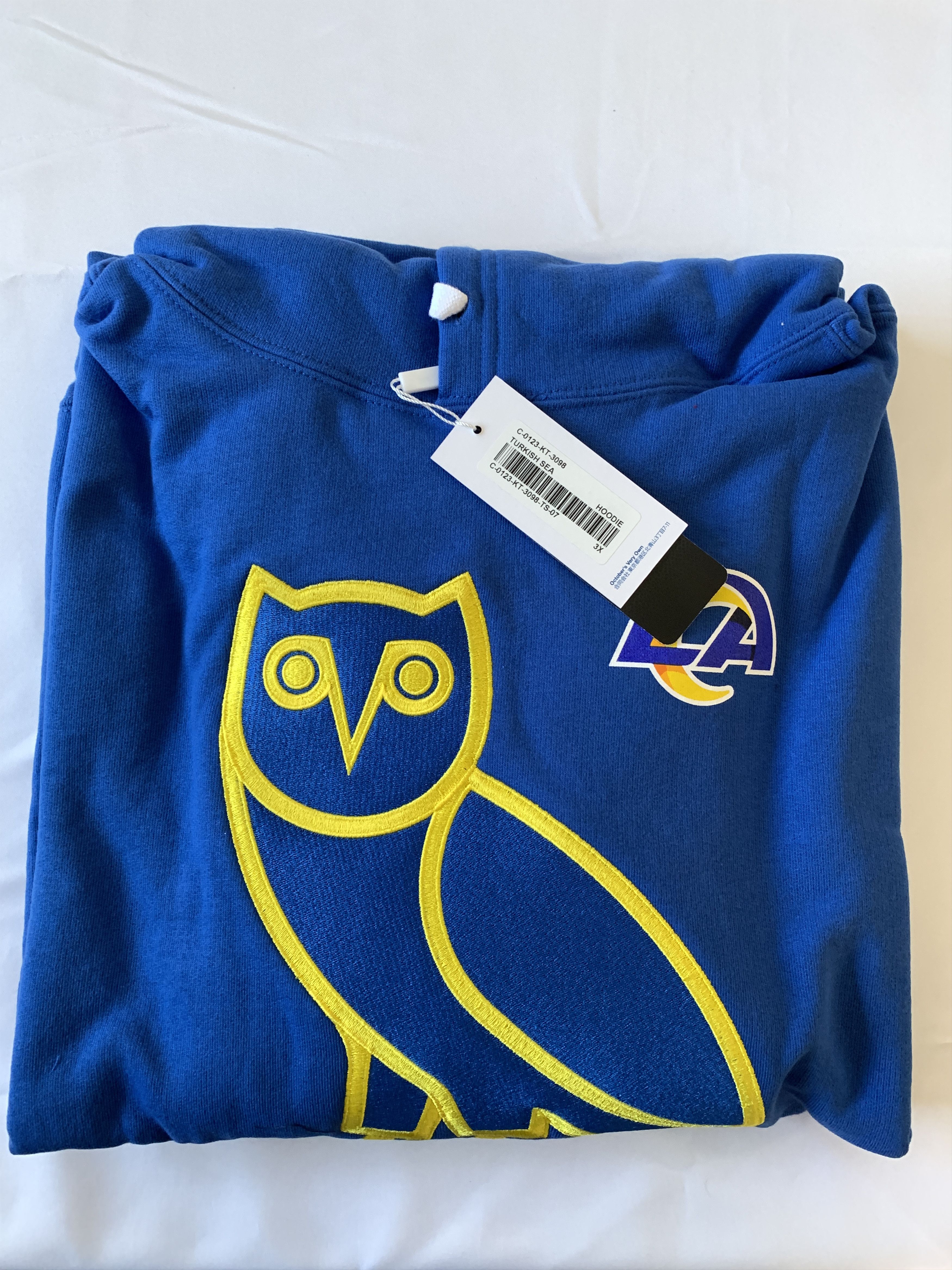 Drake *RARE* OVO x NFL Los Angeles Rams OG Owl Hoodie XXXL Size US XXL / EU 58 / 5 - 5 Thumbnail