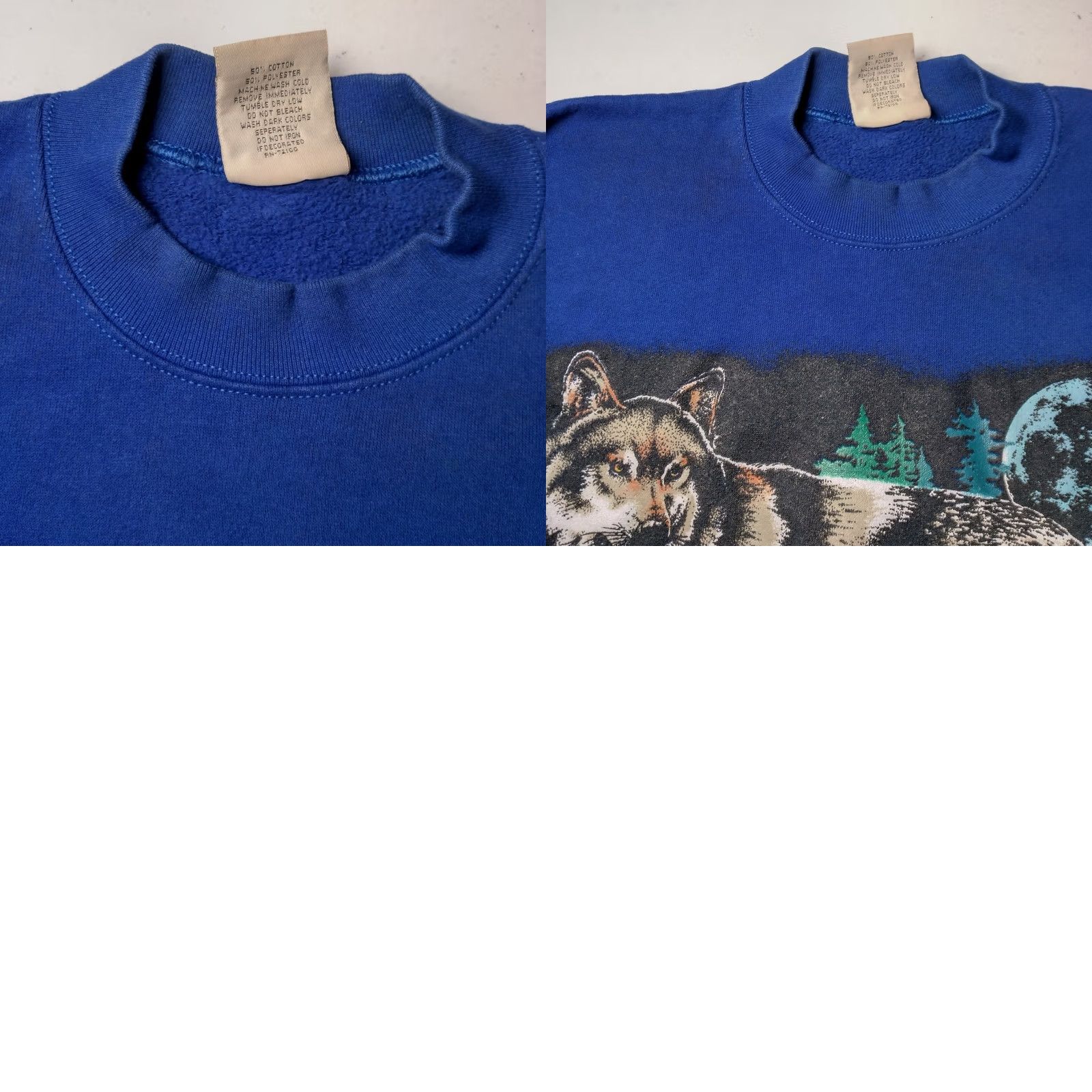 Vintage VINTAGE National Wildlife Federation Sweatshirt Timber Wolf Crew Neck Large Blue Men L Graphic USA Made Vintage Nature Size US L / EU 52-54 / 3 - 11 Thumbnail