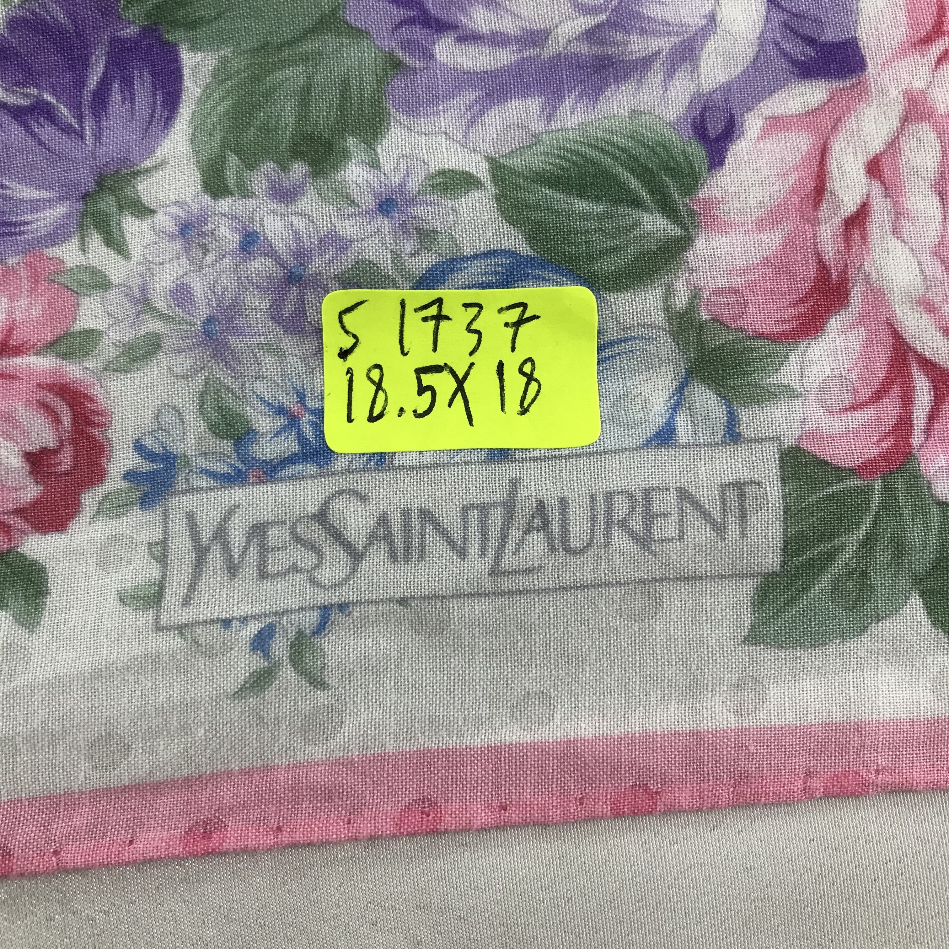 Vintage × Yves Saint Laurent Yves Saint Laurent Bandana / Handkerchief/Neckerchief -S1737 Size ONE SIZE - 5 Thumbnail
