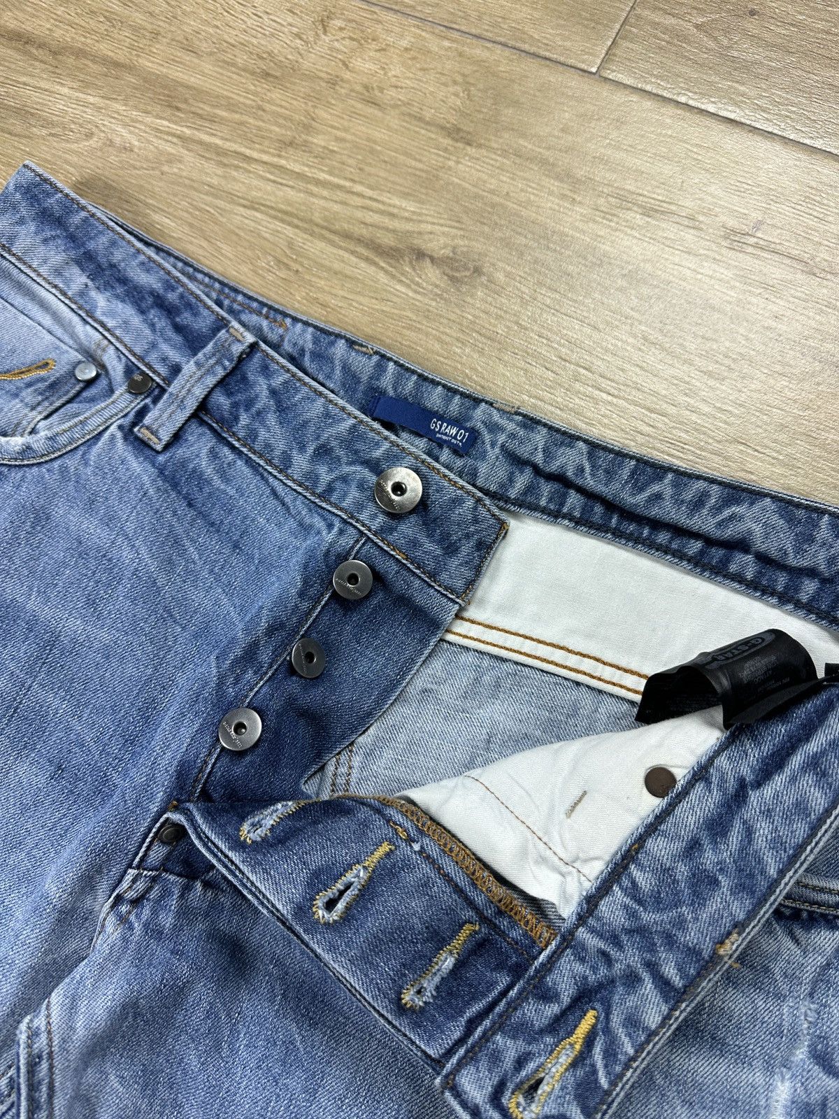 G-Star × Vintage Vintage G-Star Raw Attacc Low Straight Denim Jeans Size US 32 / EU 48 - 6 Thumbnail