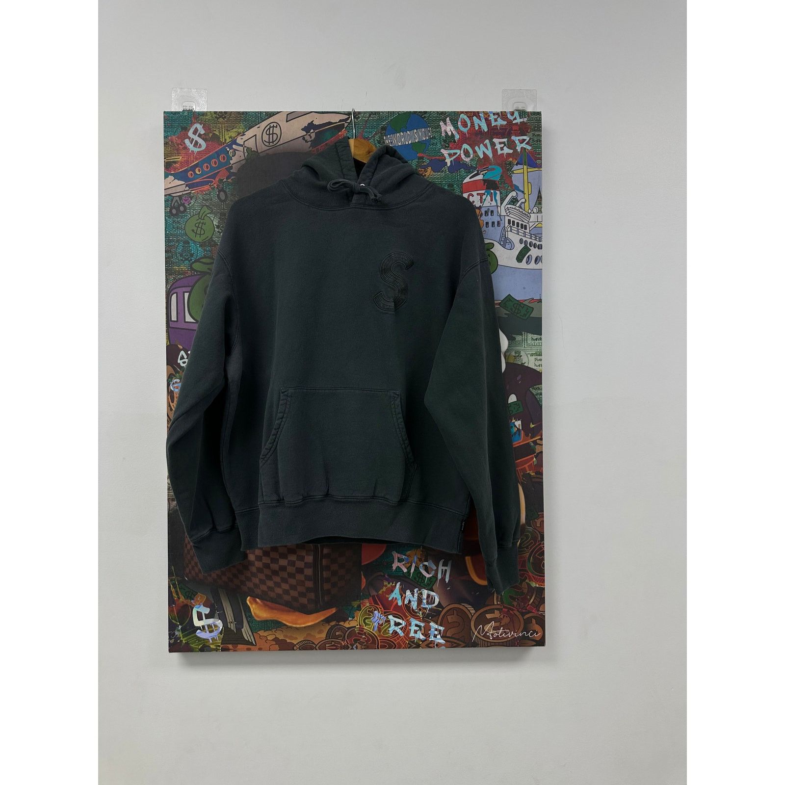 Supreme Hoodie Black Black S Logo New Large
