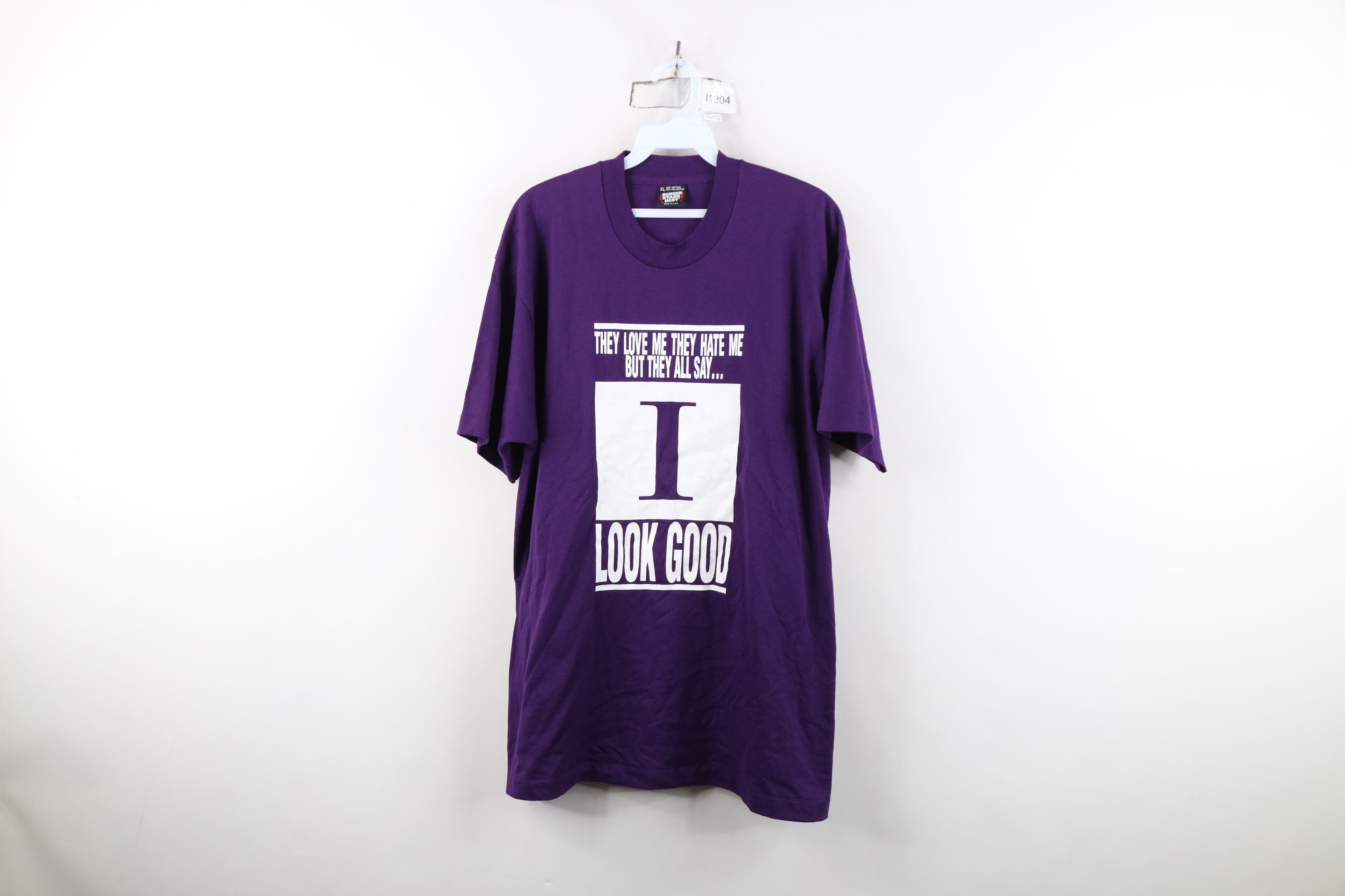 Vintage Vintage 90s Hate Me But They All Say I Look Good T-Shirt Size US XL / EU 56 / 4 - 1 Thumbnail