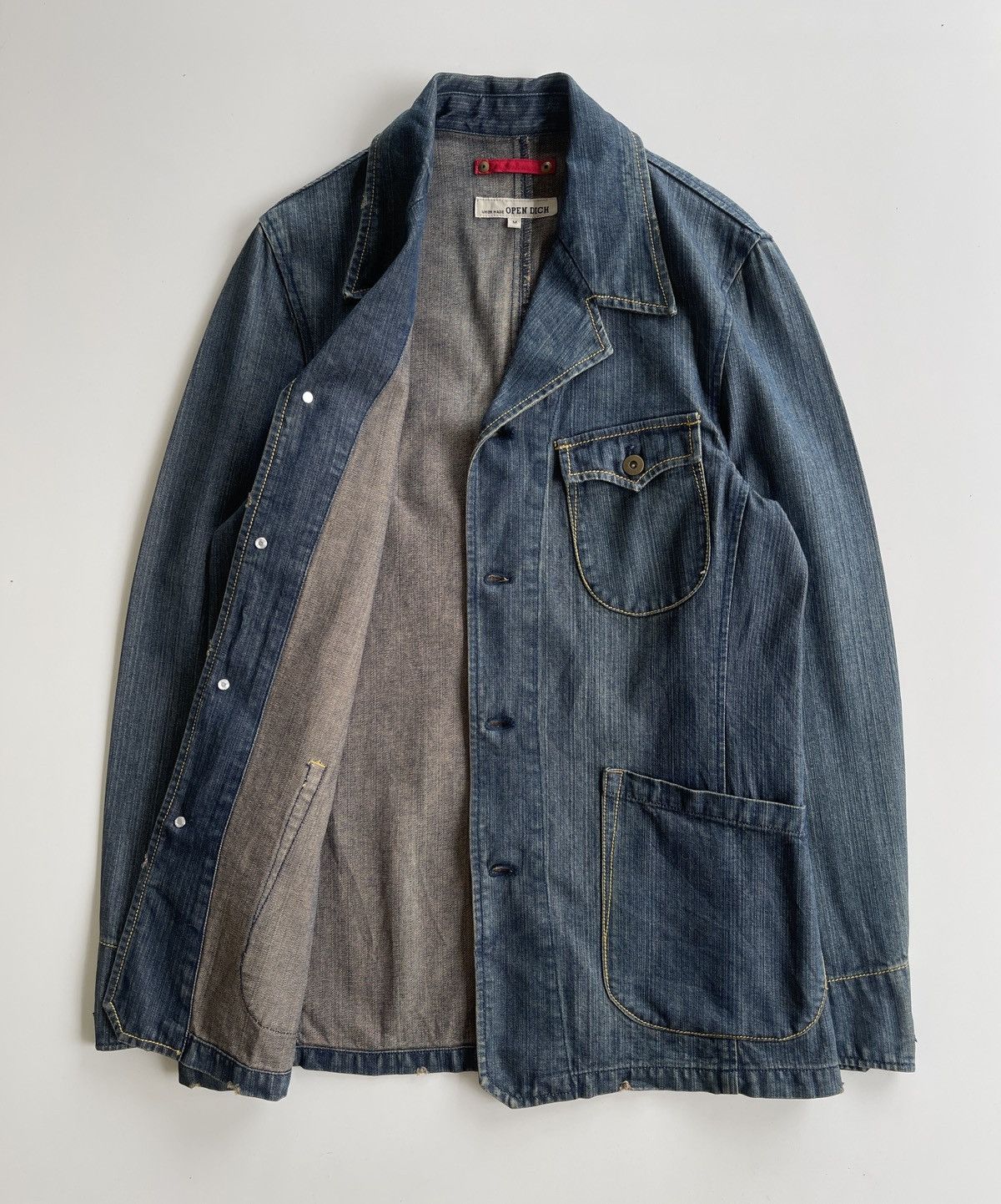 Japanese Brand Vintage Union Made Workers Denim Jacket Size US M / EU 48-50 / 2 - 2 Thumbnail