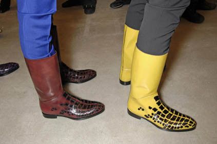 Prada Trompe-l'oeil Crocodile High Boots FW 2008 Runway Size US 8 / EU 41 - 14 Thumbnail
