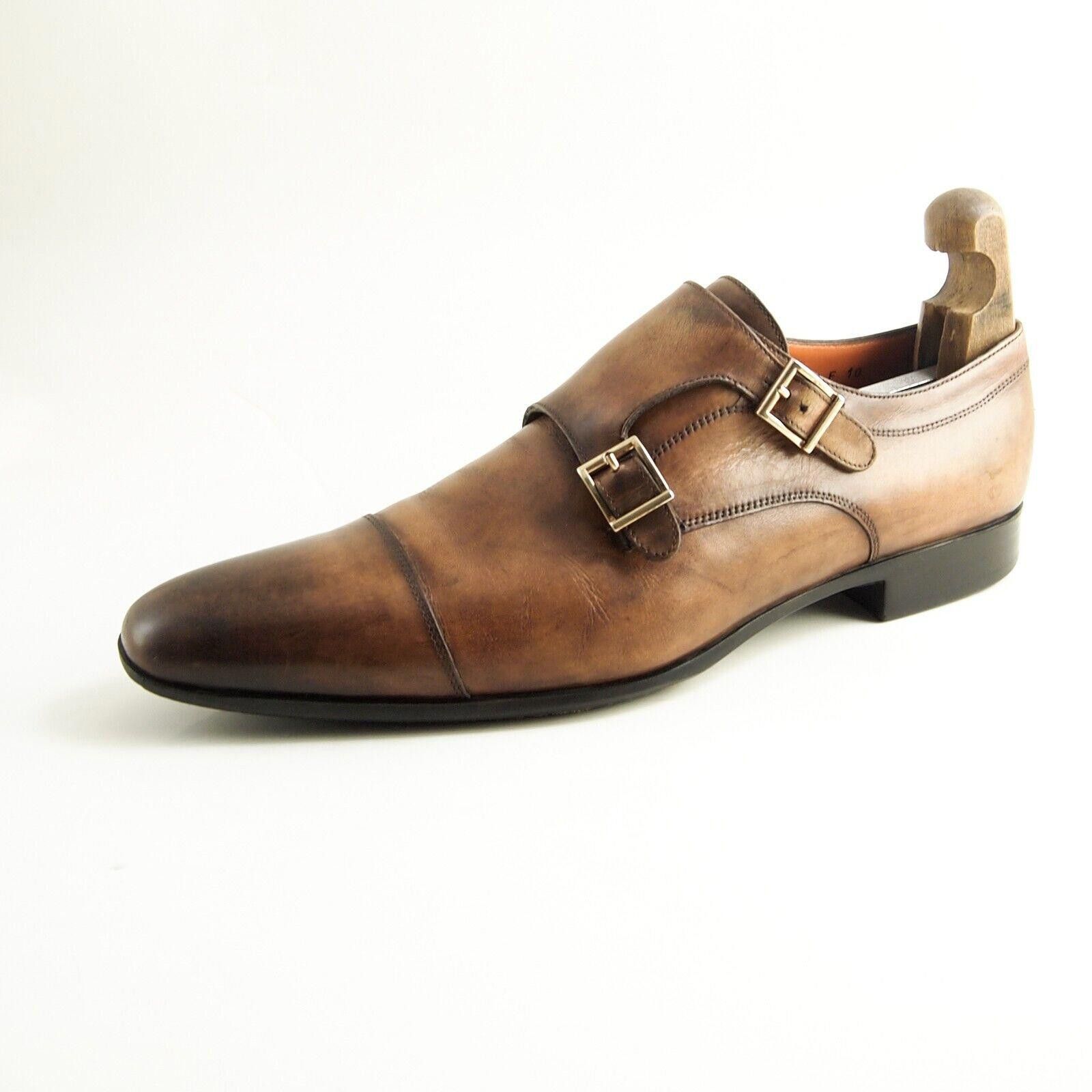 Santoni Santoni Double Monks Brown Leather US 11 E EU 44 F Size US 11 / EU 44 - 1 Thumbnail