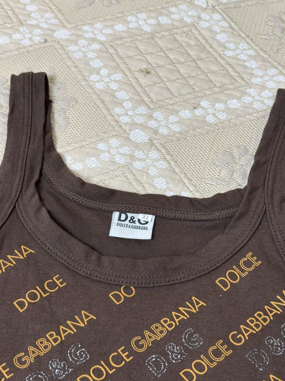 Dolce & Gabbana 🔥 Dolce & Gabbana DG Monogram Logo Vintage Tank Top Shirt Size XL / US 12-14 / IT 48-50 - 2 Thumbnail
