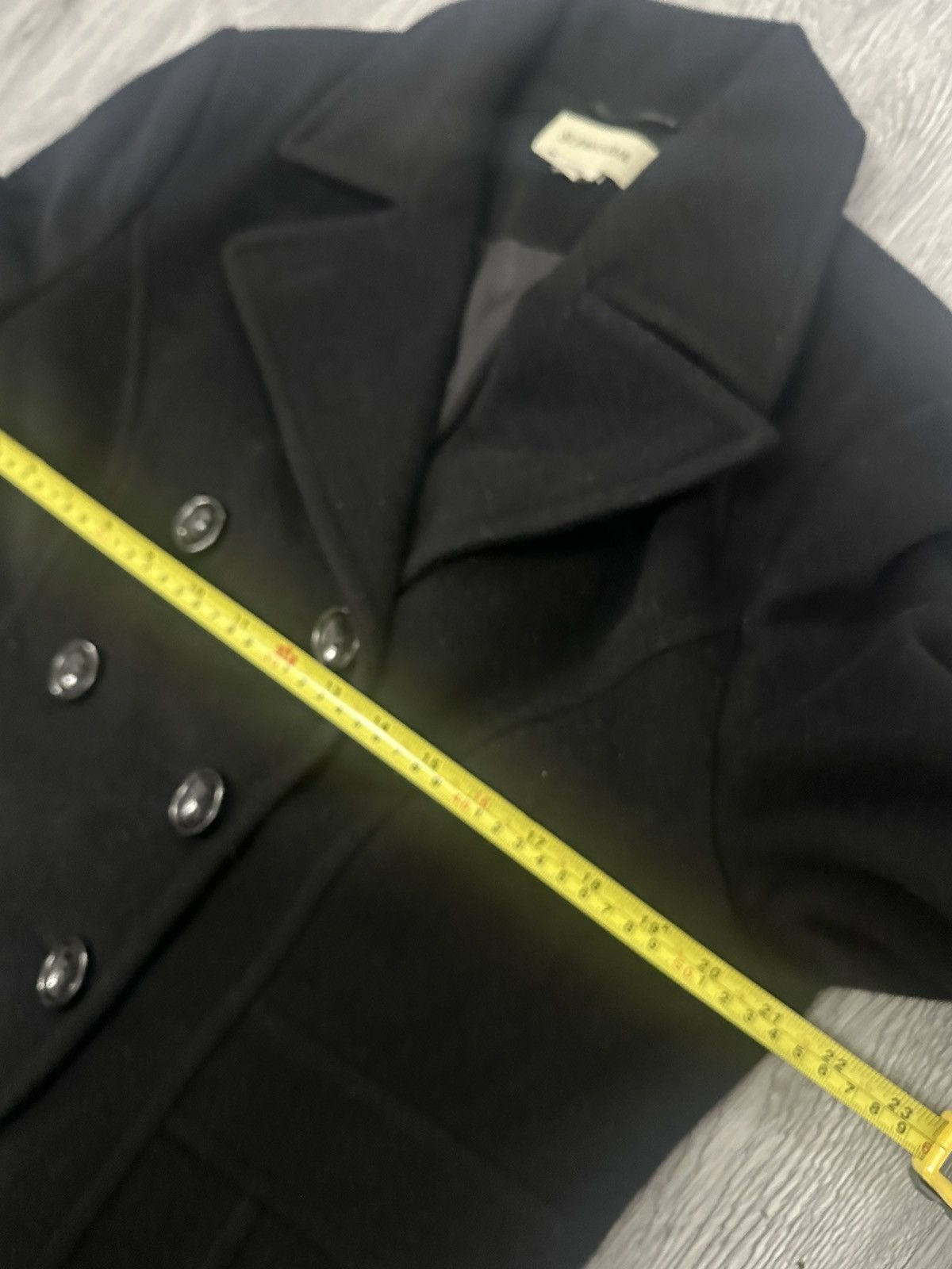 St. Johns Bay × Vintage Classic Black Double Breasted Wool Pea Coat Size L / US 10 / IT 46 - 5 Thumbnail
