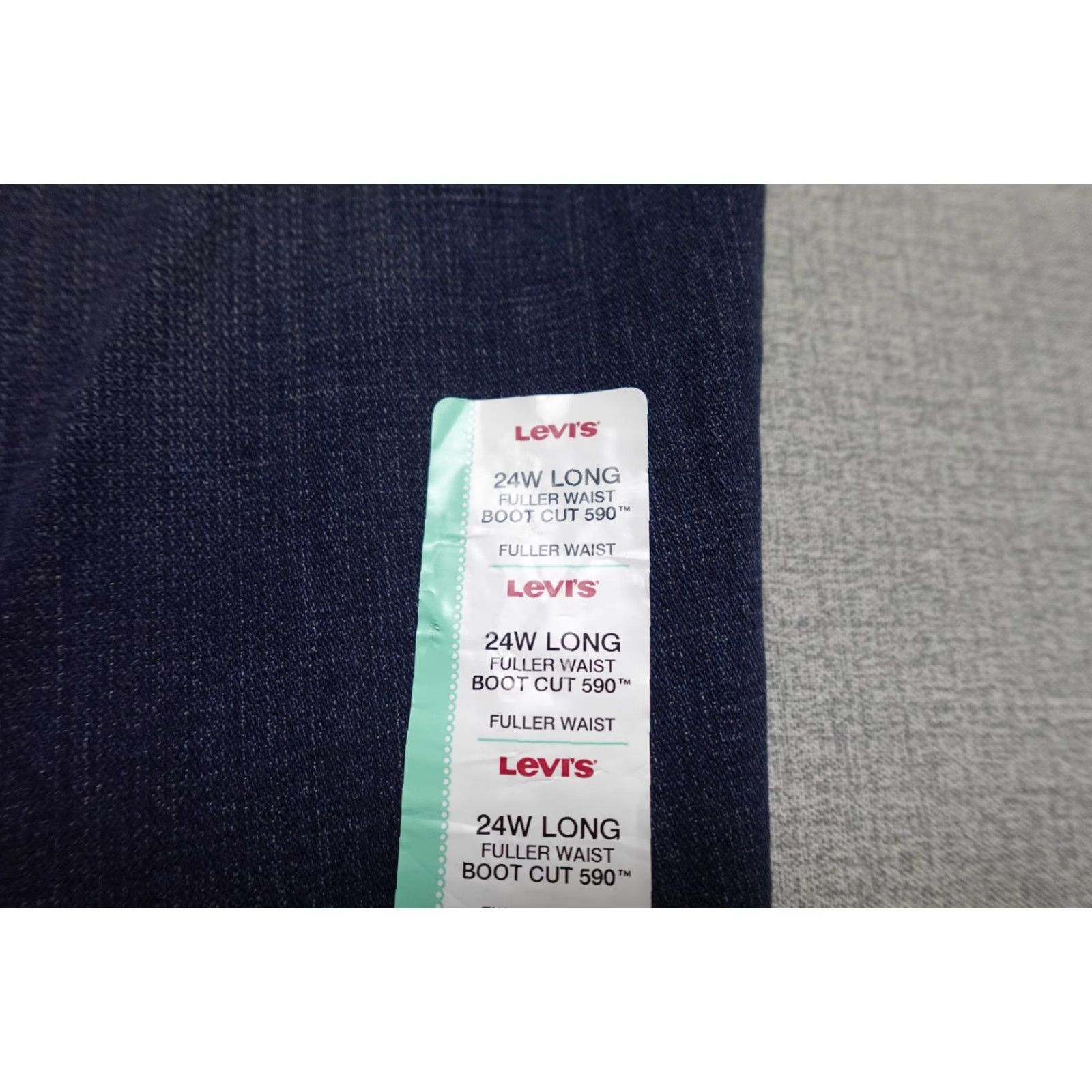 Levi's Levi's 590 Boot Cut Jeans Womens 24W Long Blue Dark Wash High Rise Denim NWT Size 42" / US 20 - 2 Thumbnail