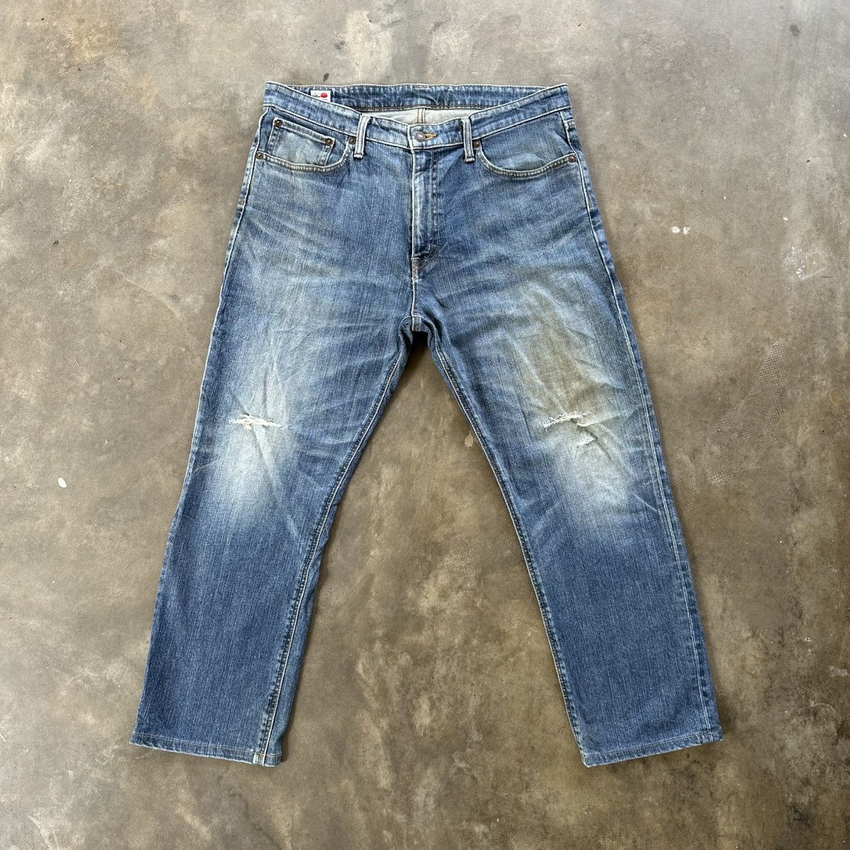 Japanese Brand Vintage Edwin Distressed Faded Denim Jean Pant W35 Size US 35 - 1 Thumbnail