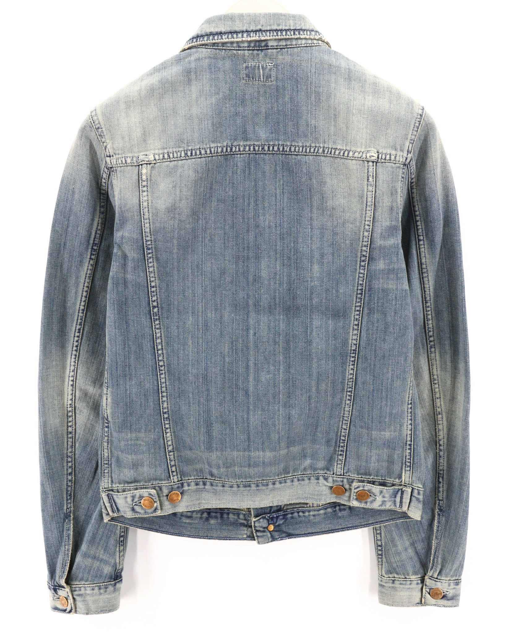 Nudie Jeans BILLY S Denim Light Shades Buttoned Logo Jacket 80752 Size US S / EU 44-46 / 1 - 2 Thumbnail