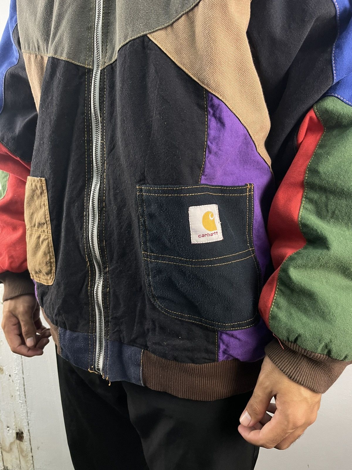 Carhartt Carhartt Reworked Jacket Patchwork Size US XL / EU 56 / 4 - 3 Thumbnail