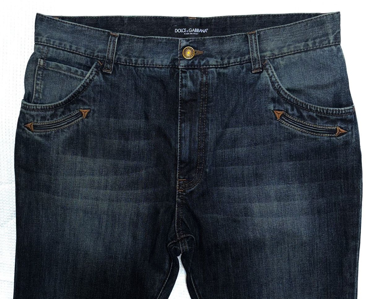 Dolce & Gabbana Dolce & Gabbana Men Western Pkts Blue Jeans 34W/ 26.5 In Size US 34 / EU 50 - 3 Thumbnail