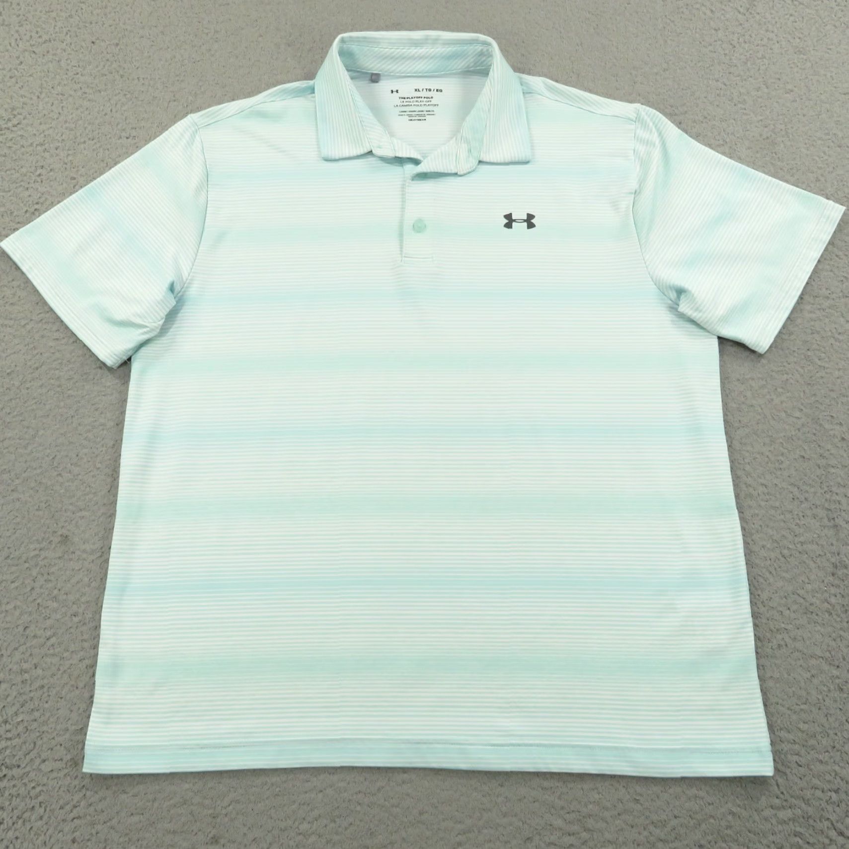 Under Armour Under Armour Polo XL Loose Fit The Playoff Shirt Print Golf Mens Mint Green UPF Size US XL / EU 56 / 4 - 3 Thumbnail