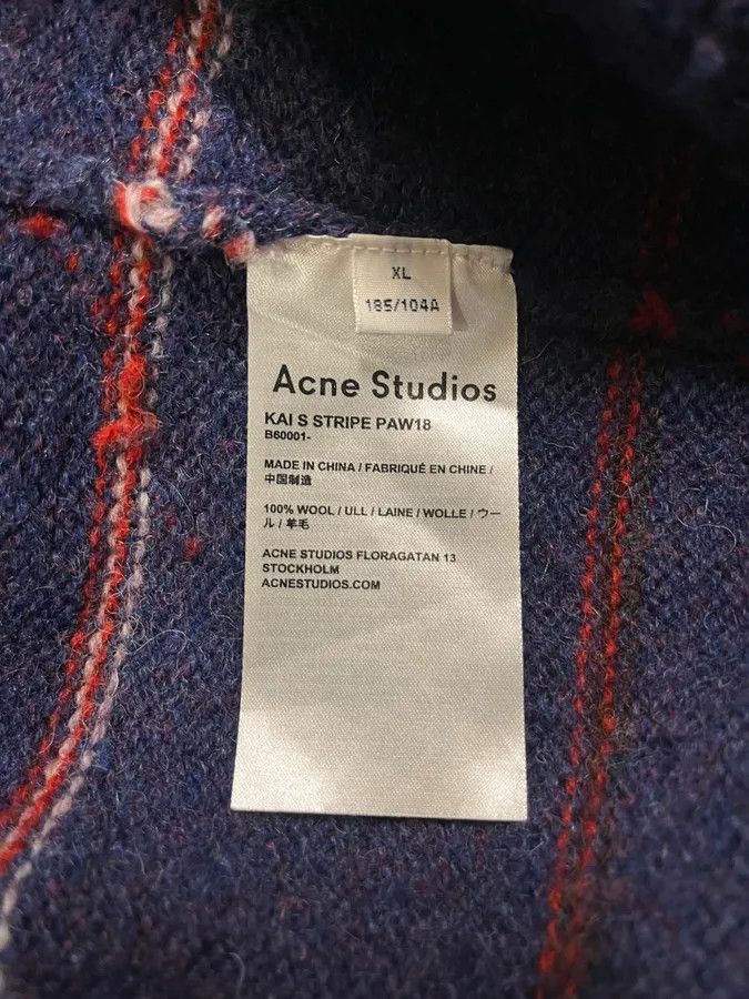 Acne Studios × Vintage AW2018 Acne Studios Blue Wool Striped Sweater Size US L / EU 52-54 / 3 - 9 Thumbnail