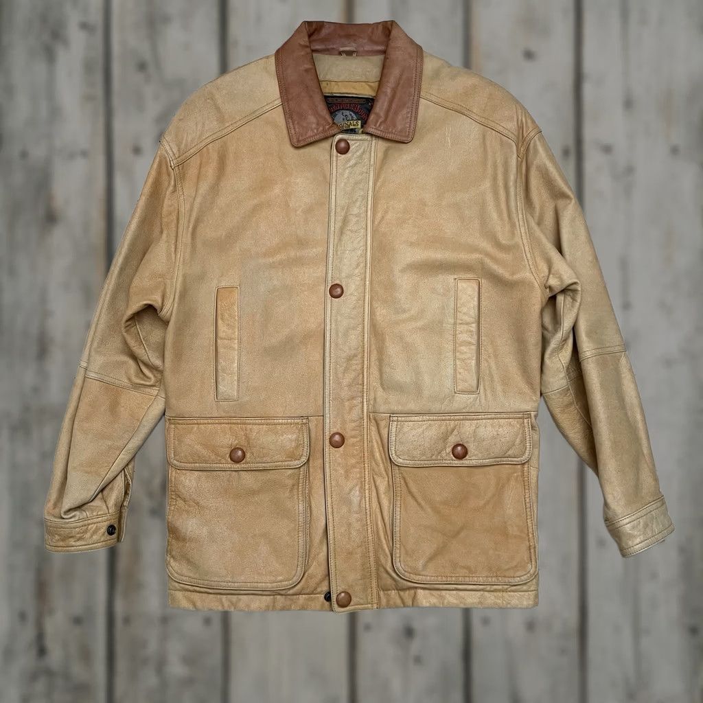 Vintage VINTAGE Wilsons Leather Jacket Military 90s Brown Chore Insulated Lined Mid-Length Zip Men S Regular Brown Size US S / EU 44-46 / 1 - 1 Thumbnail