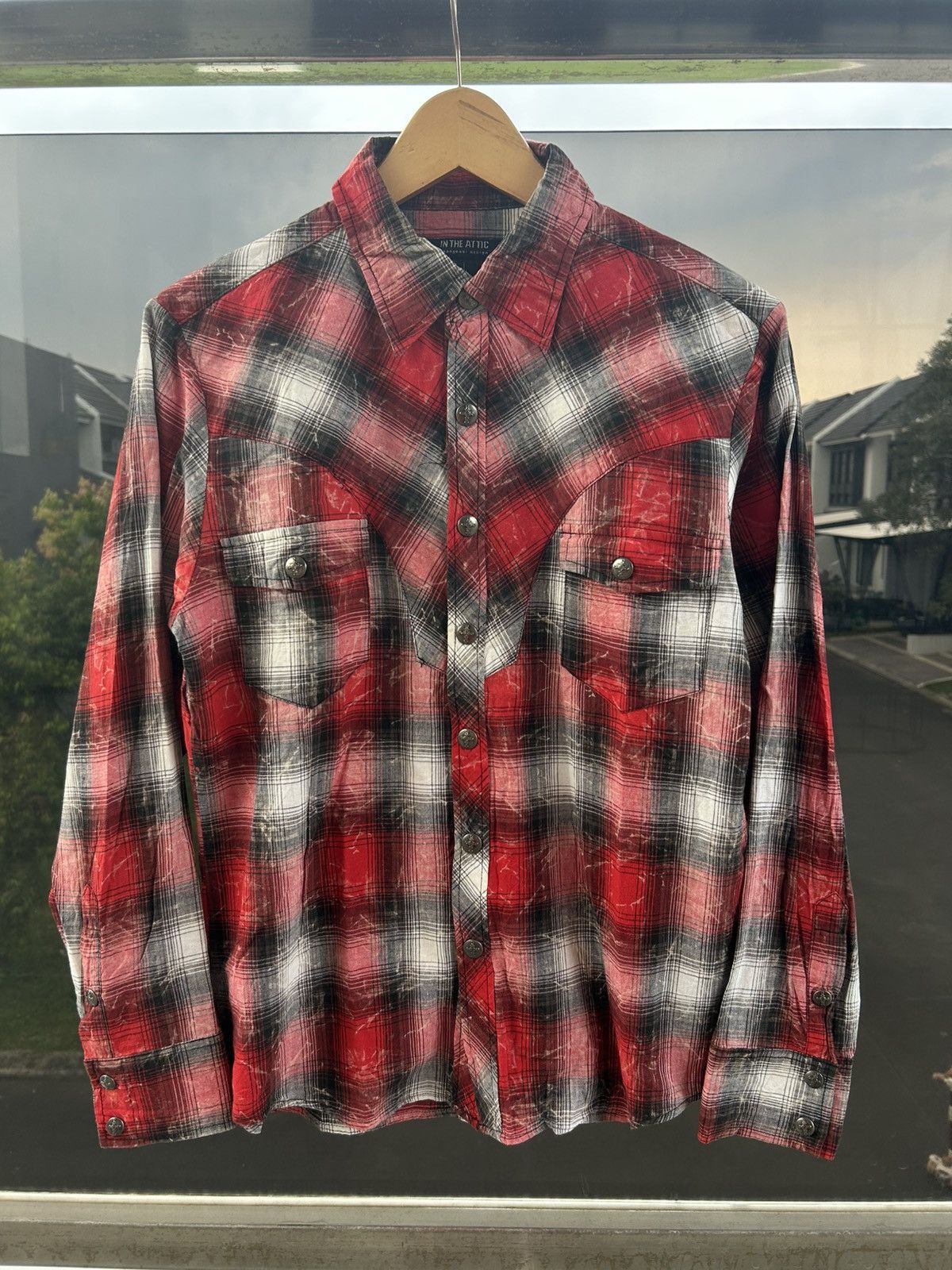 In The Attic In the Attic Changeable Design Distressed Punk Flannel Shirt Size L / US 10 / IT 46 - 1 Thumbnail