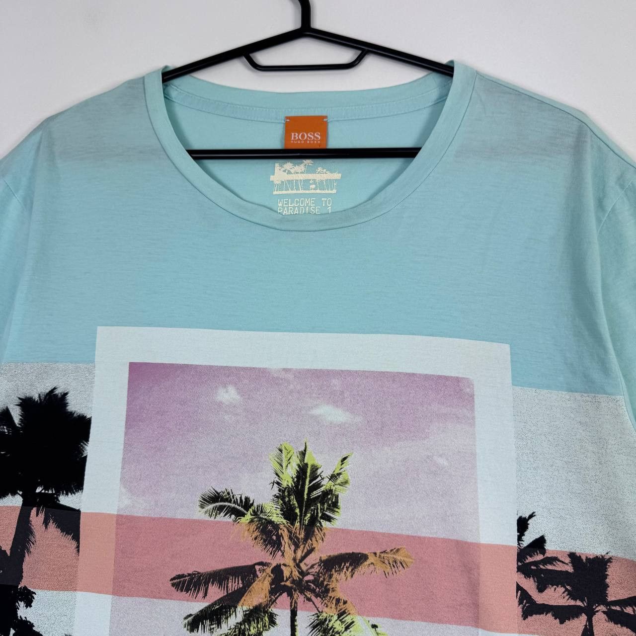 Hugo Boss Hugo BOSS Orange T-Shirt Palm Graphic Casual Mens Size M Size US M / EU 48-50 / 2 - 2 Thumbnail