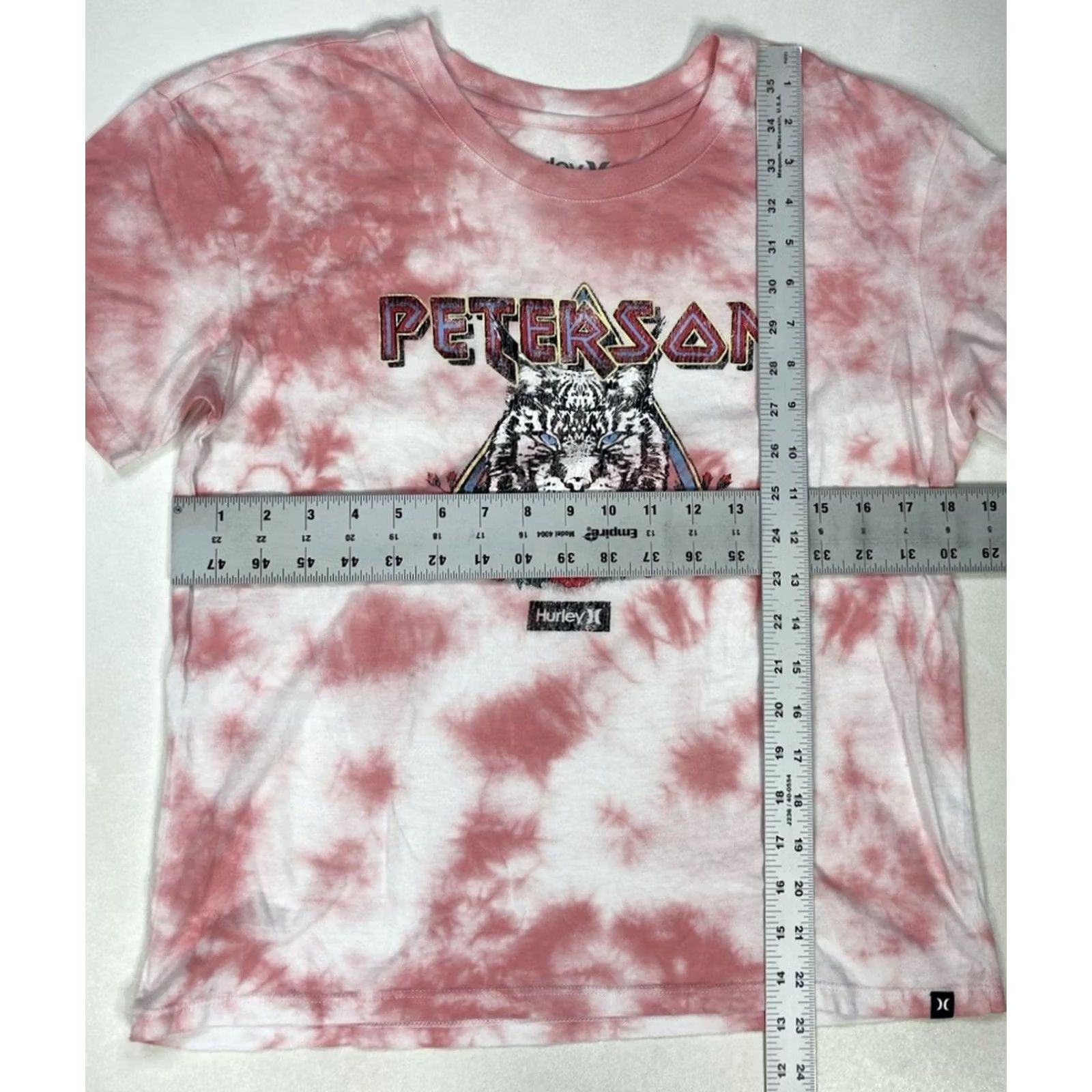 Hurley VINTAGE Hurley T-Shirt Women Small Pink White Tie Dye Tiger Graphic Short Sleeve Crew Neck Pullover Cotton Size S / US 4 / IT 40 - 5 Thumbnail