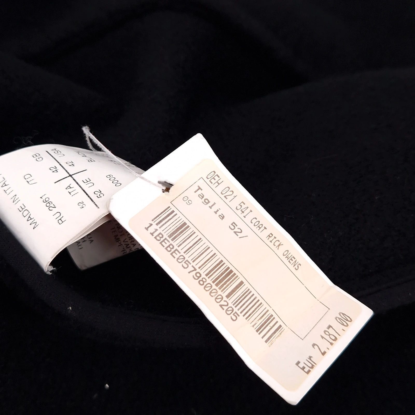 Rick Owens DSWT FW11 Heavy Cashmere Coat Limo Size US L / EU 52-54 / 3 - 2 Thumbnail