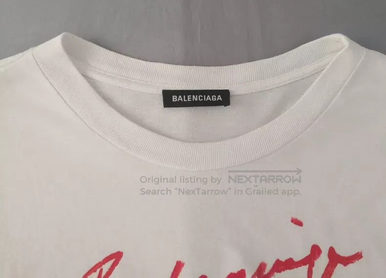 Balenciaga Balenciaga Short-sleeve T-shirt, XXS size, red letter logo Size US XXS / EU 40 - 2 Thumbnail