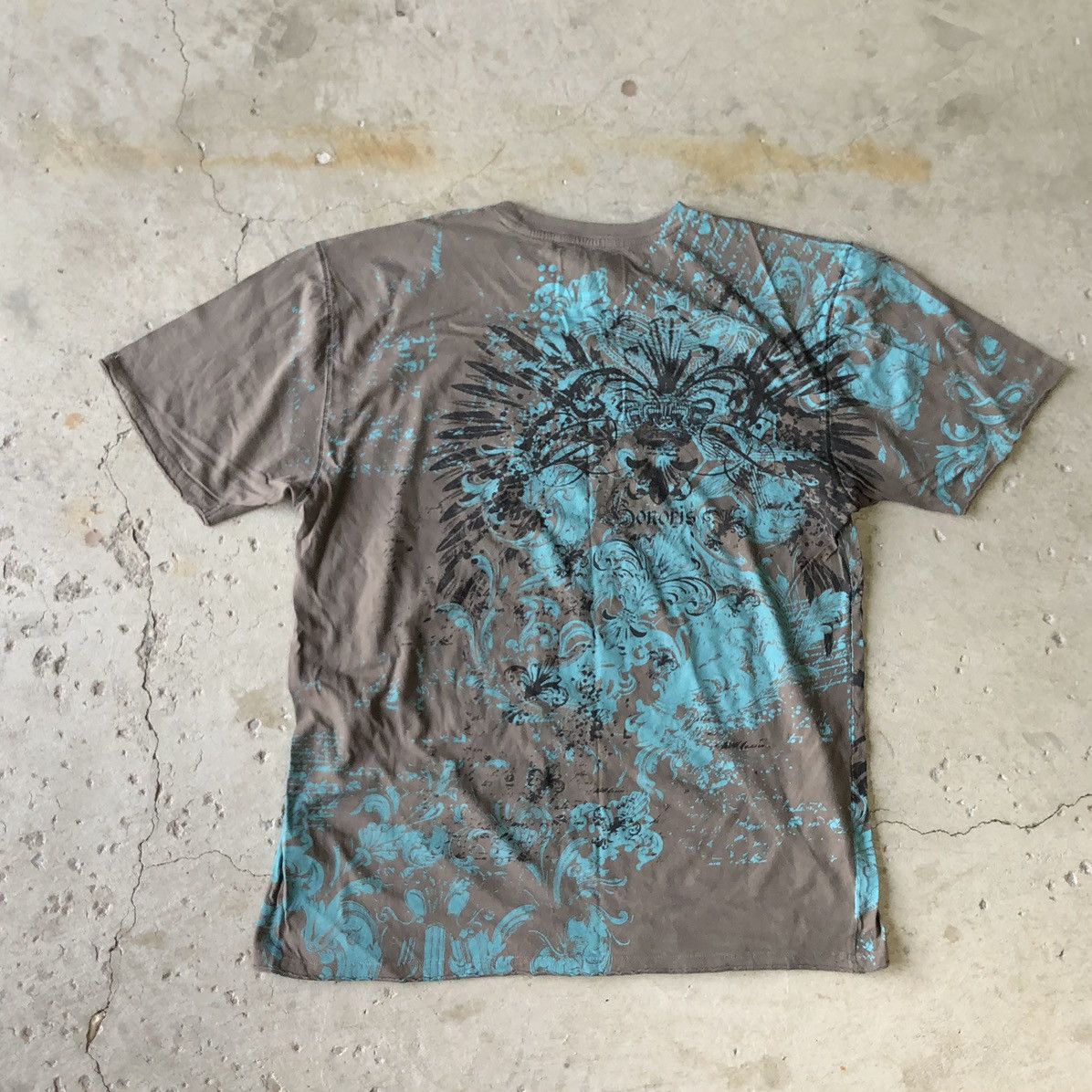 Affliction × Vintage Crazy Y2K Retro Fit Xtreme Couture MMA Style T Shirt Size US XL / EU 56 / 4 - 3 Thumbnail