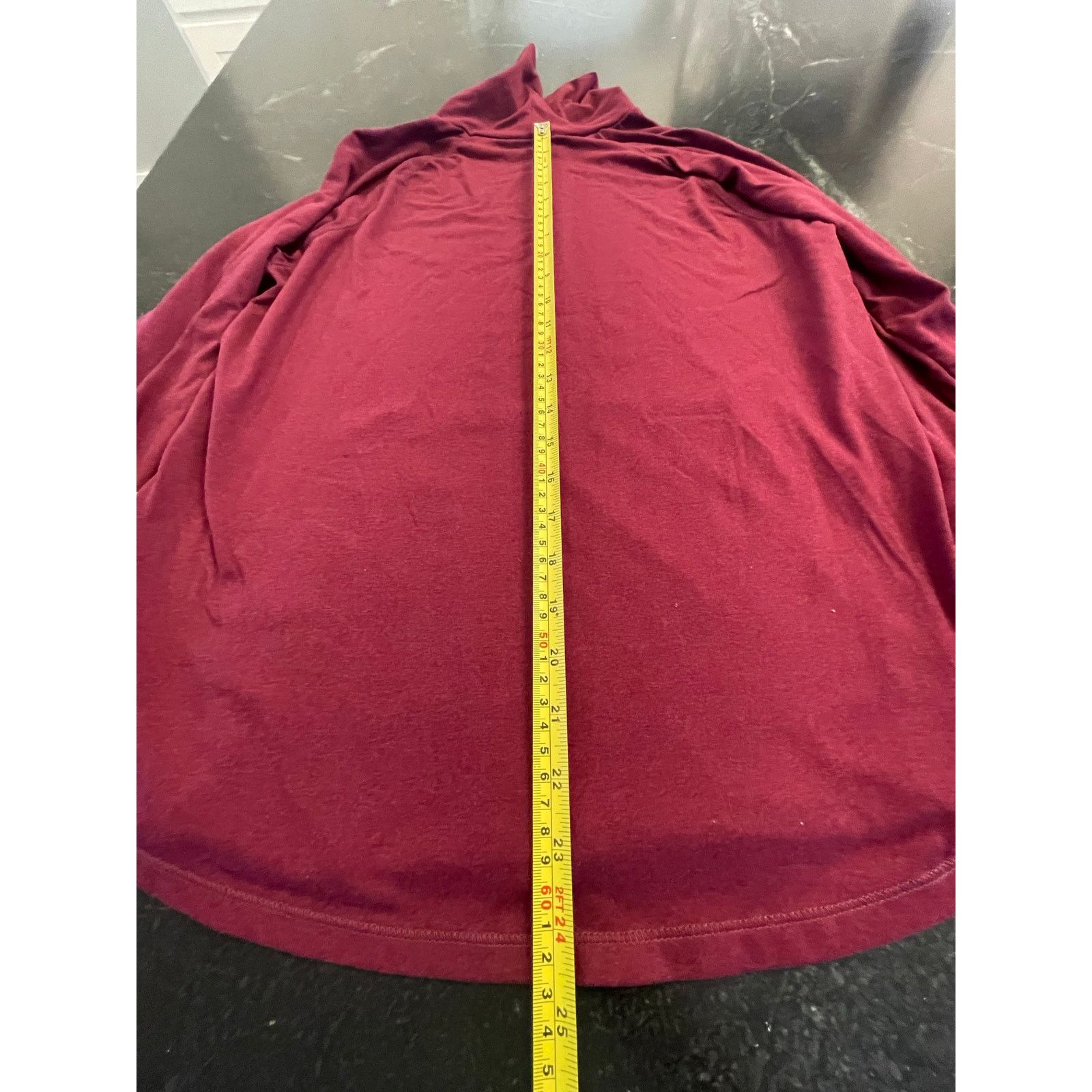 Eddie Bauer Eddie Bauer maroon Active Funnel neck (athleisure) top LG Size L / US 10 / IT 46 - 7 Thumbnail