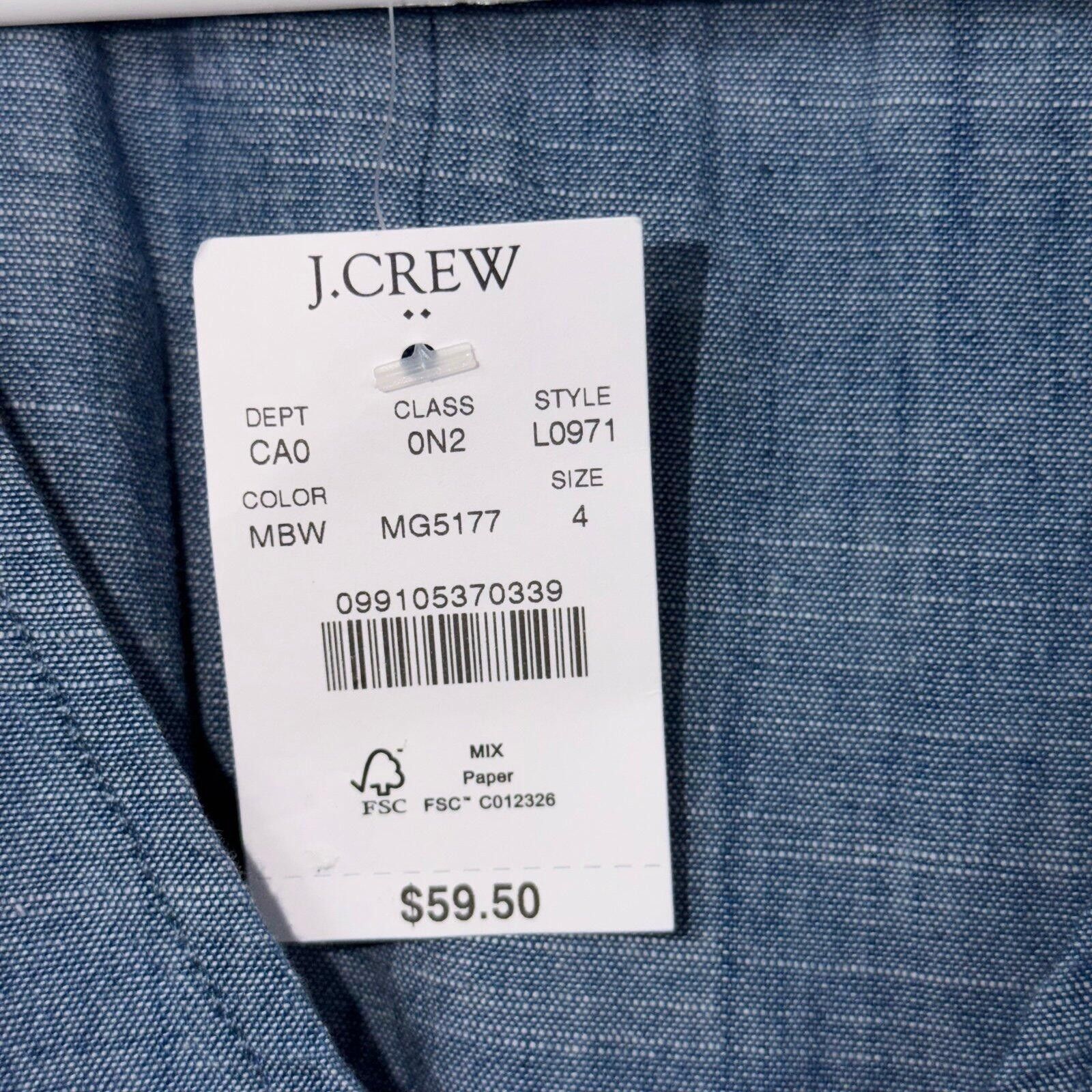 J.Crew J.Crew Women's Chambray Wrap Top Size 4 NWT Size S / US 4 / IT 40 - 4 Thumbnail