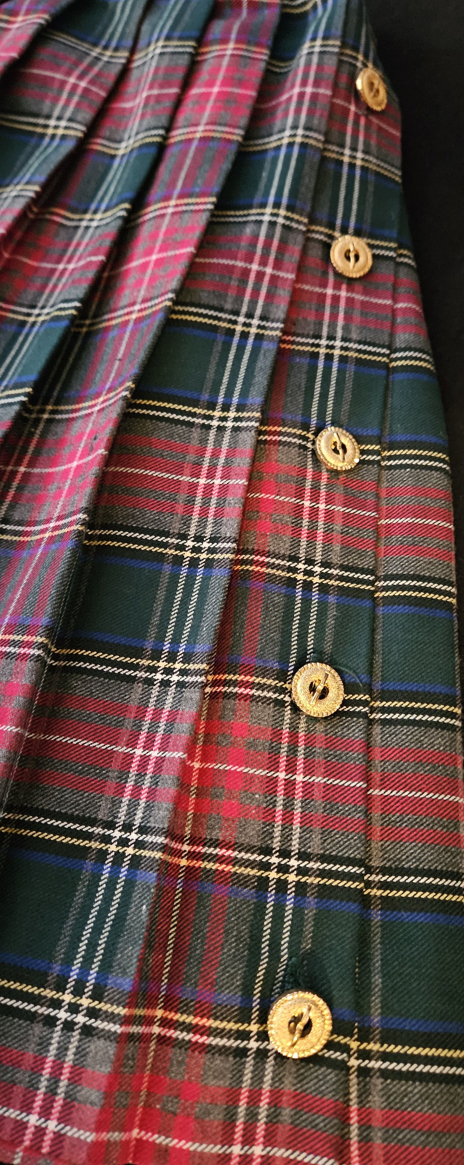 Other Vintage 1980's HHR plaid pleated skirt Size 27" / US 4 / IT 40 - 2 Thumbnail