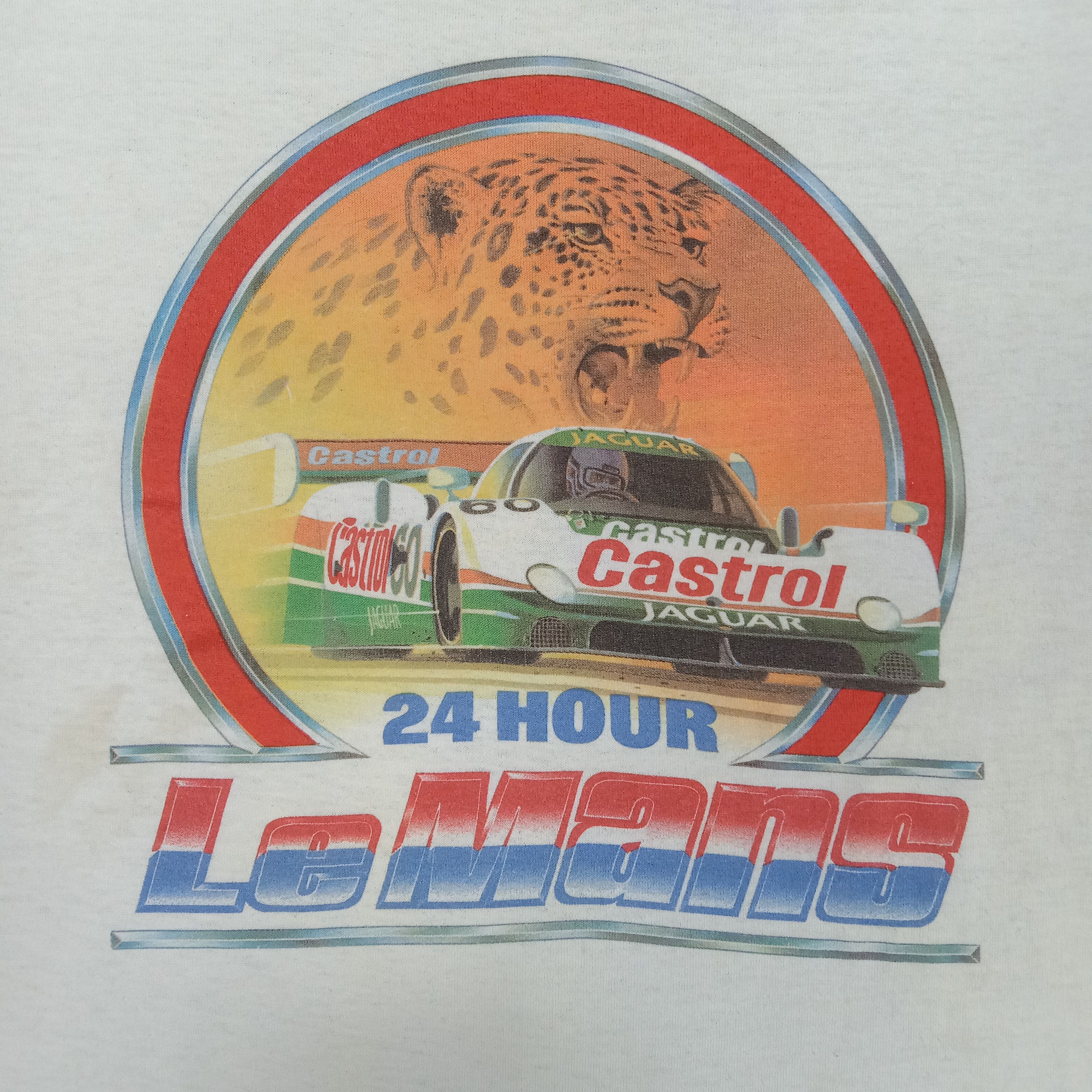 Vintage Jaguar Racing Team Castrol Le Mans Tshirt Size US M / EU 48-50 / 2 - 2 Thumbnail
