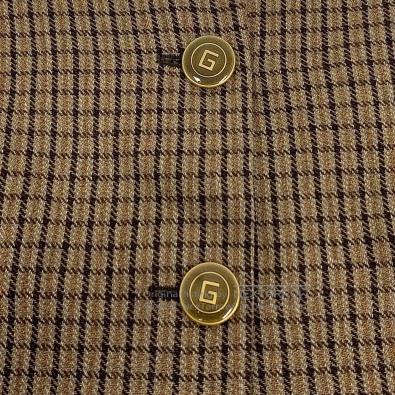 Gucci Gucci Brown plaid linen lapel single-breasted long-sleeved Size XS / US 0-2 / IT 36-38 - 5 Thumbnail