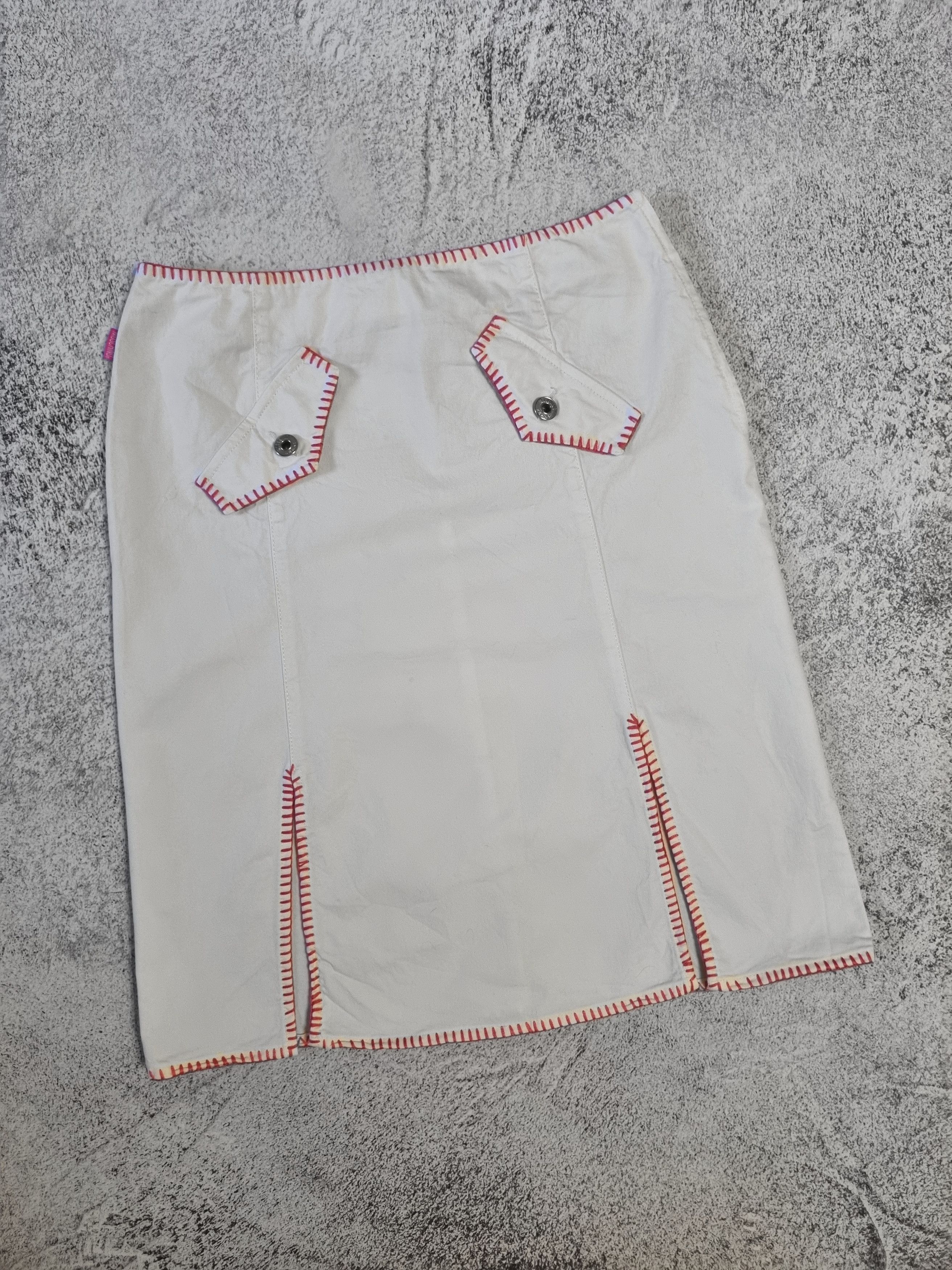 Moschino × Vintage Vintage Moschino Jeans Y2K Midi Skirt Size 30" / US 8 / IT 44 - 2 Thumbnail