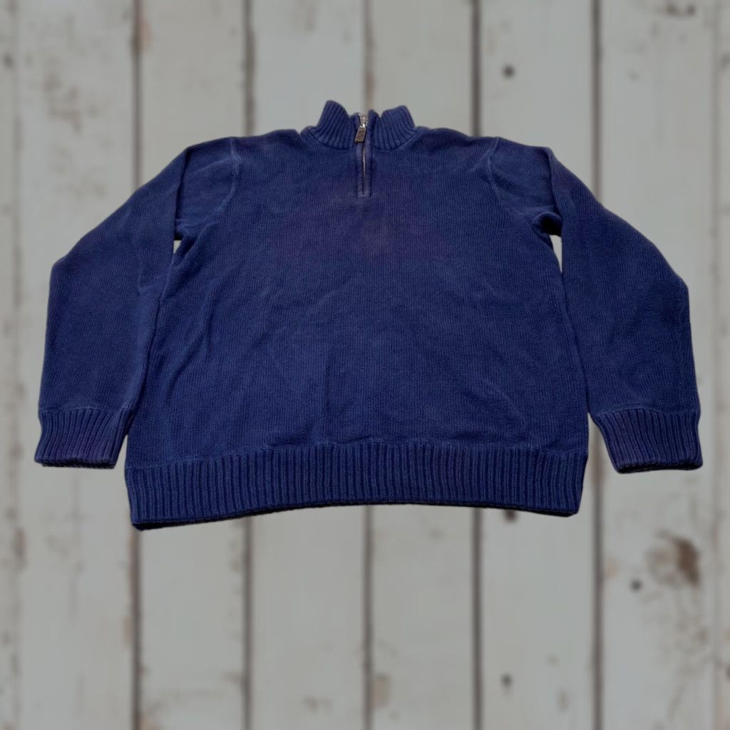 Eddie Bauer Eddie Bauer 1/4 Zip Sweater Men’s M Navy Blue 100% Combed Cotton 7538 Size US M / EU 48-50 / 2 - 1 Thumbnail