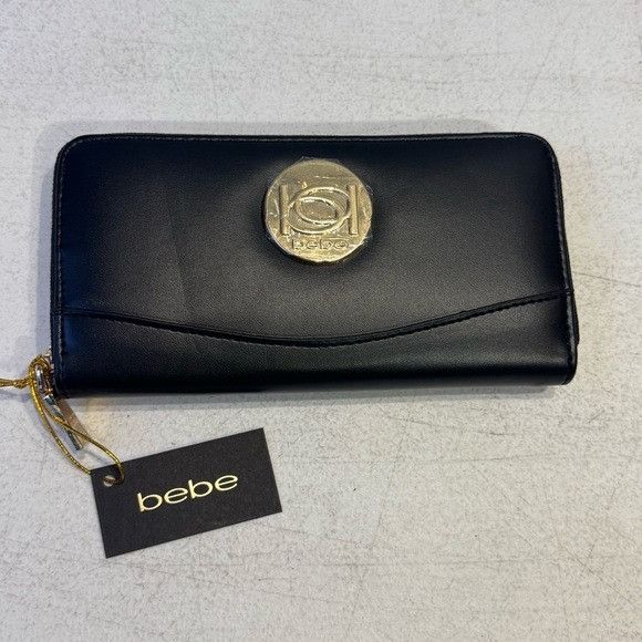Bebe NWT BEBE MELENDY ZIP AROUND BLACK WALLET Size ONE SIZE - 1 Thumbnail