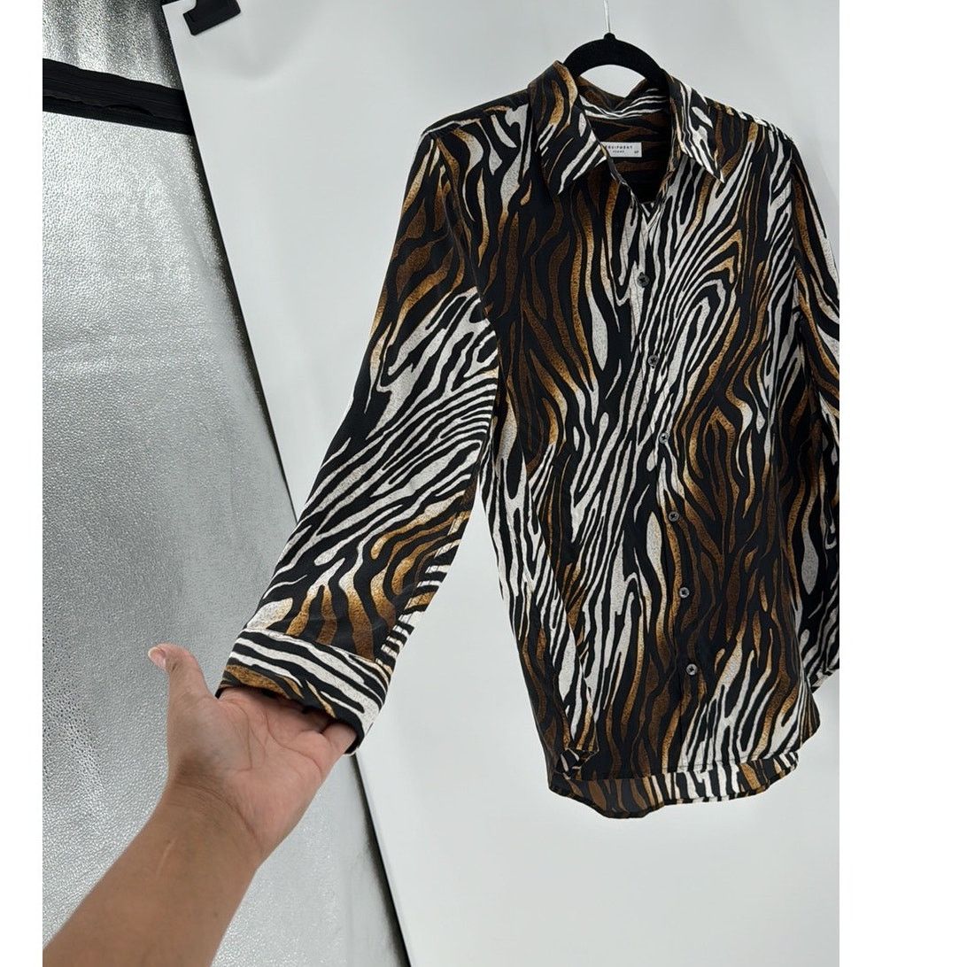 Equipment EQUIPMENT Reese Clean Zebra Print Silk Shirt Blouse bold Size S / US 4 / IT 40 - 6 Thumbnail