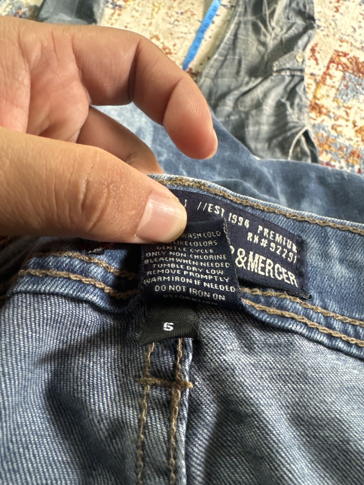 Japanese Brand bleecker&mercer denim faded wash style jeans Size US 34 / EU 50 - 13 Thumbnail