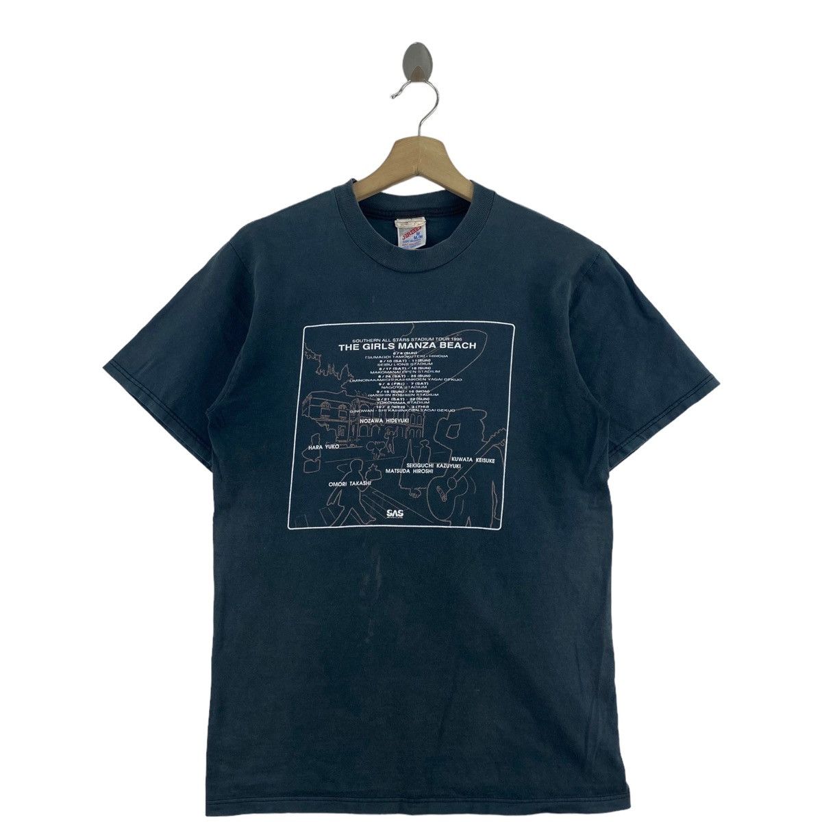 Japanese Brand Vintage 90s THE GIRLS MANZA BEACH Japanese Band Tour Print Size US M / EU 48-50 / 2 - 1 Thumbnail