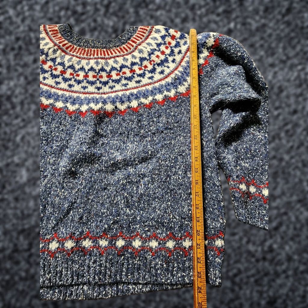Vintage VINTAGE St. Johns Bay Womens 2XL Sweater Wool Blend Nordic Fair Isle CottageCore Cardigan Blue 80s 90s Holiday Womens Size XXL / US 16-18 / IT 52-54 - 1 Thumbnail