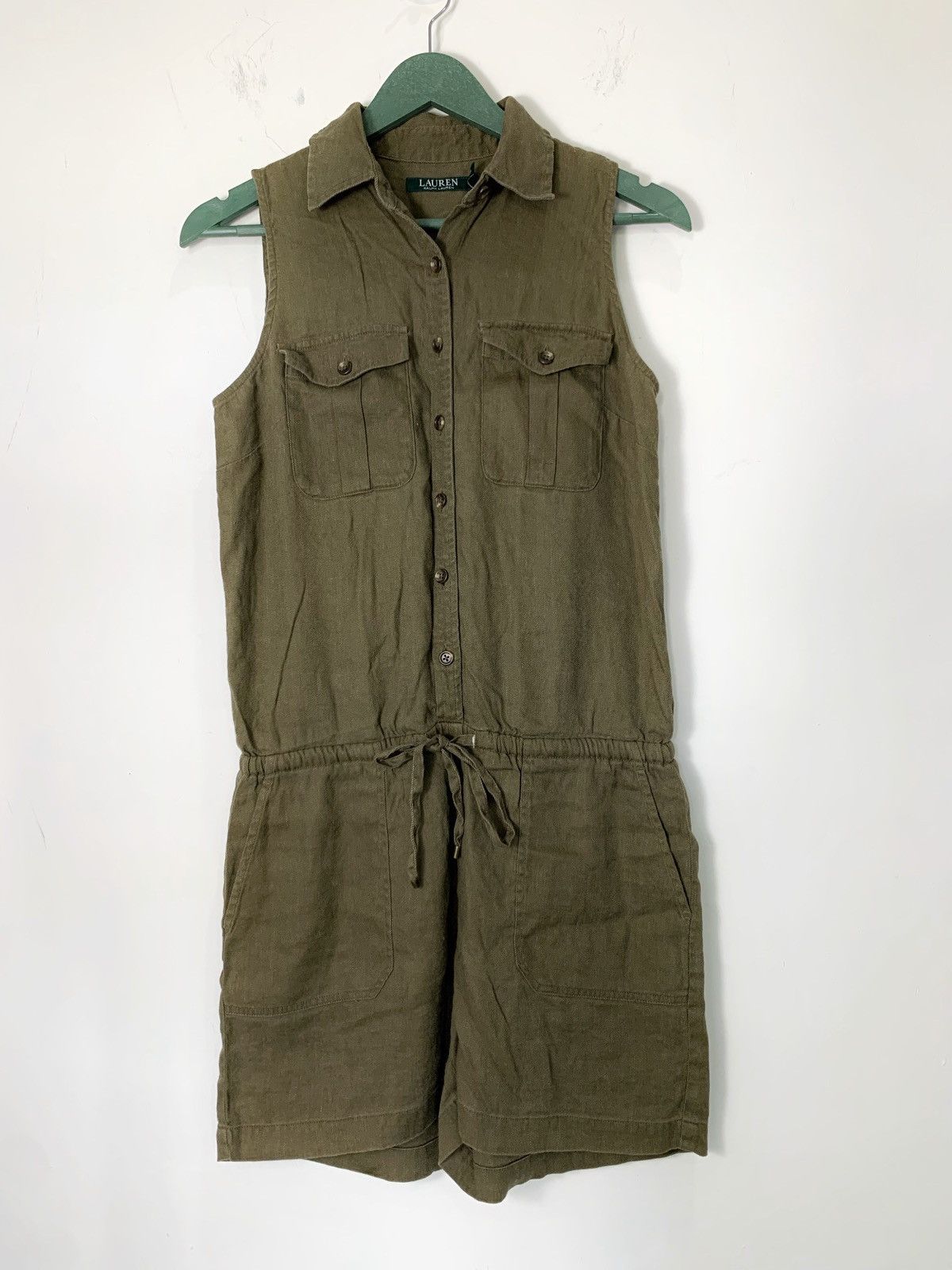 Ralph Lauren Dark green jumpsuit romper from ralph laurent Size 26" / US 2 / IT 38 - 2 Thumbnail
