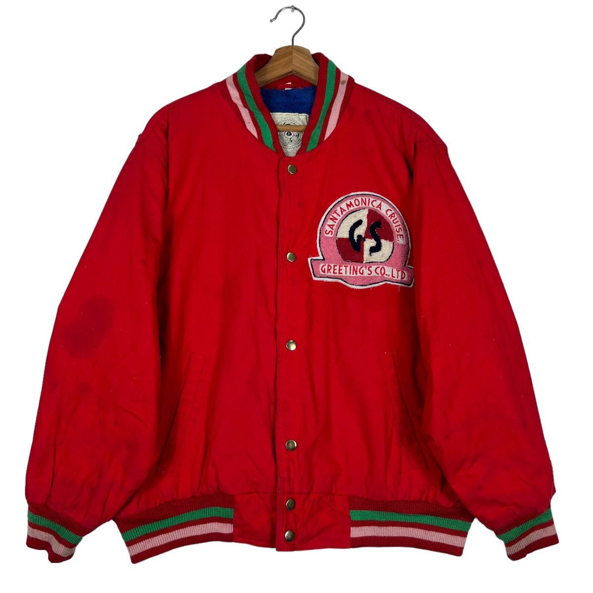 Japanese Brand 🔥 VINTAGE GREETING SANTAMONICA CRUISE BOMBER JACKET Size US M / EU 48-50 / 2 - 3 Thumbnail