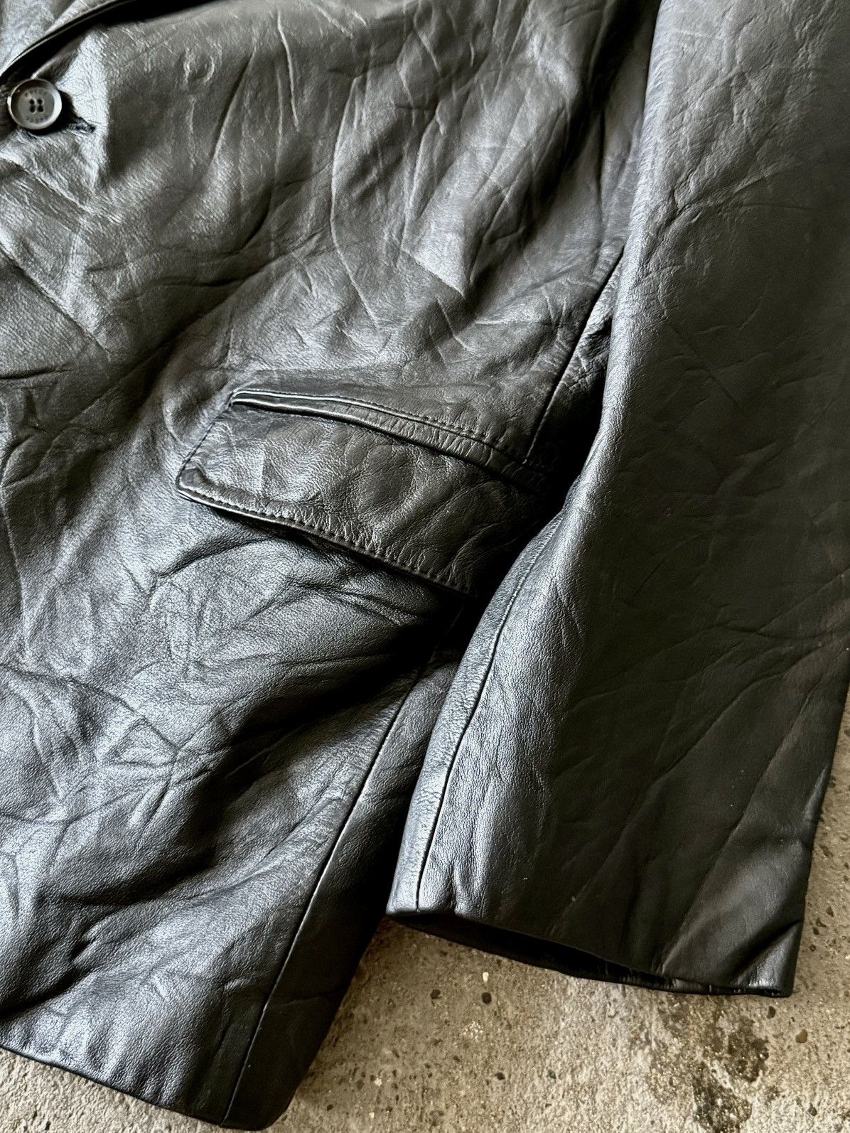 Gucci Gucci - Tom Ford - Leather Blazer Size US M / EU 48-50 / 2 - 2 Thumbnail
