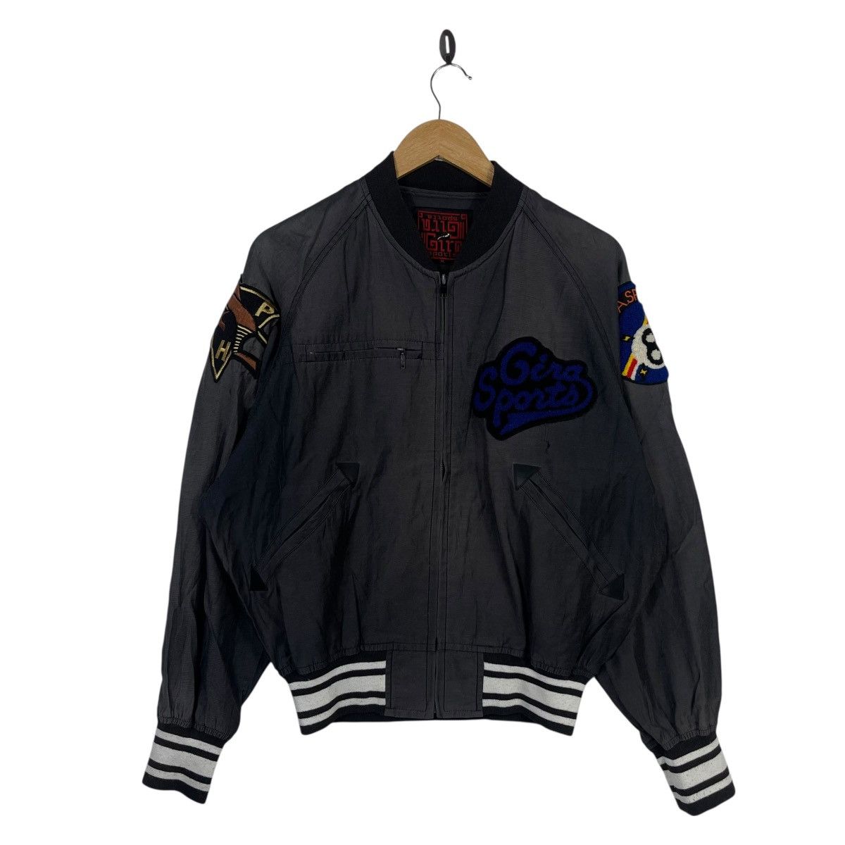 Giro Vintage Giro Sports Racing Bomber Jacket Grey Patch Varsity Size US M / EU 48-50 / 2 - 1 Thumbnail